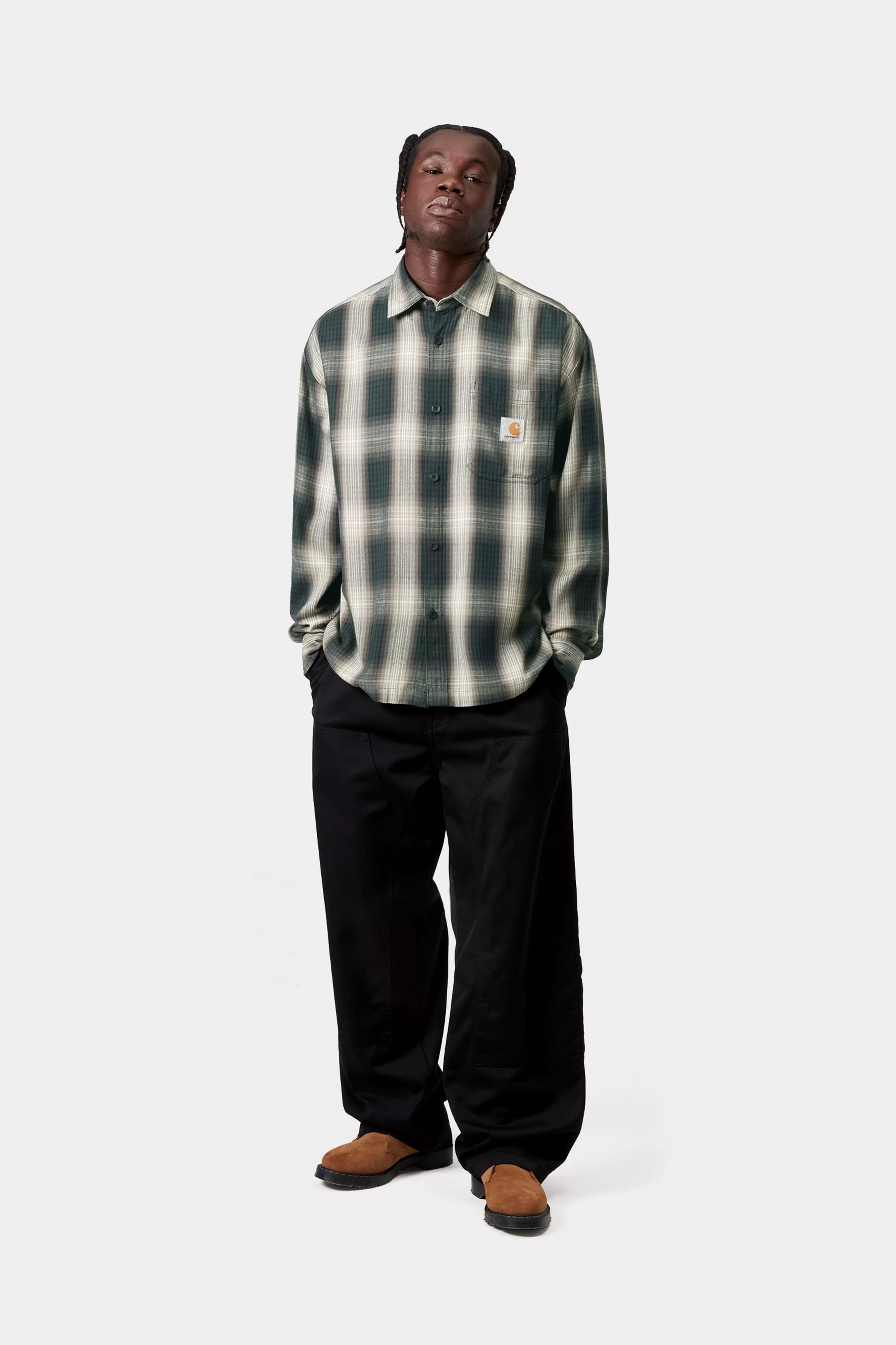 L/S Harlin Shirt - Harlin Check, Kale Green