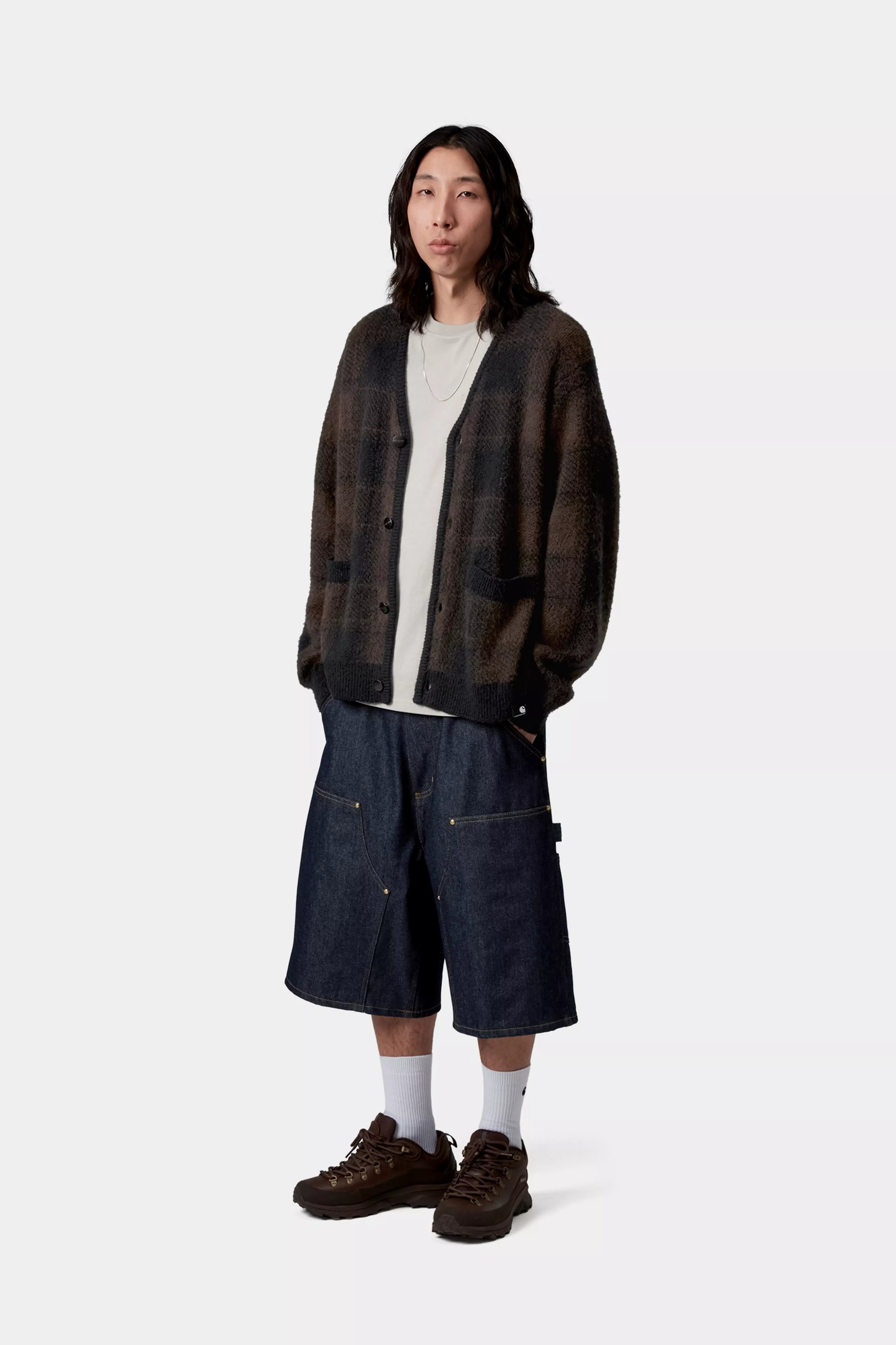 Everson Cardigan - Everson Jacquard, Black / Palisander