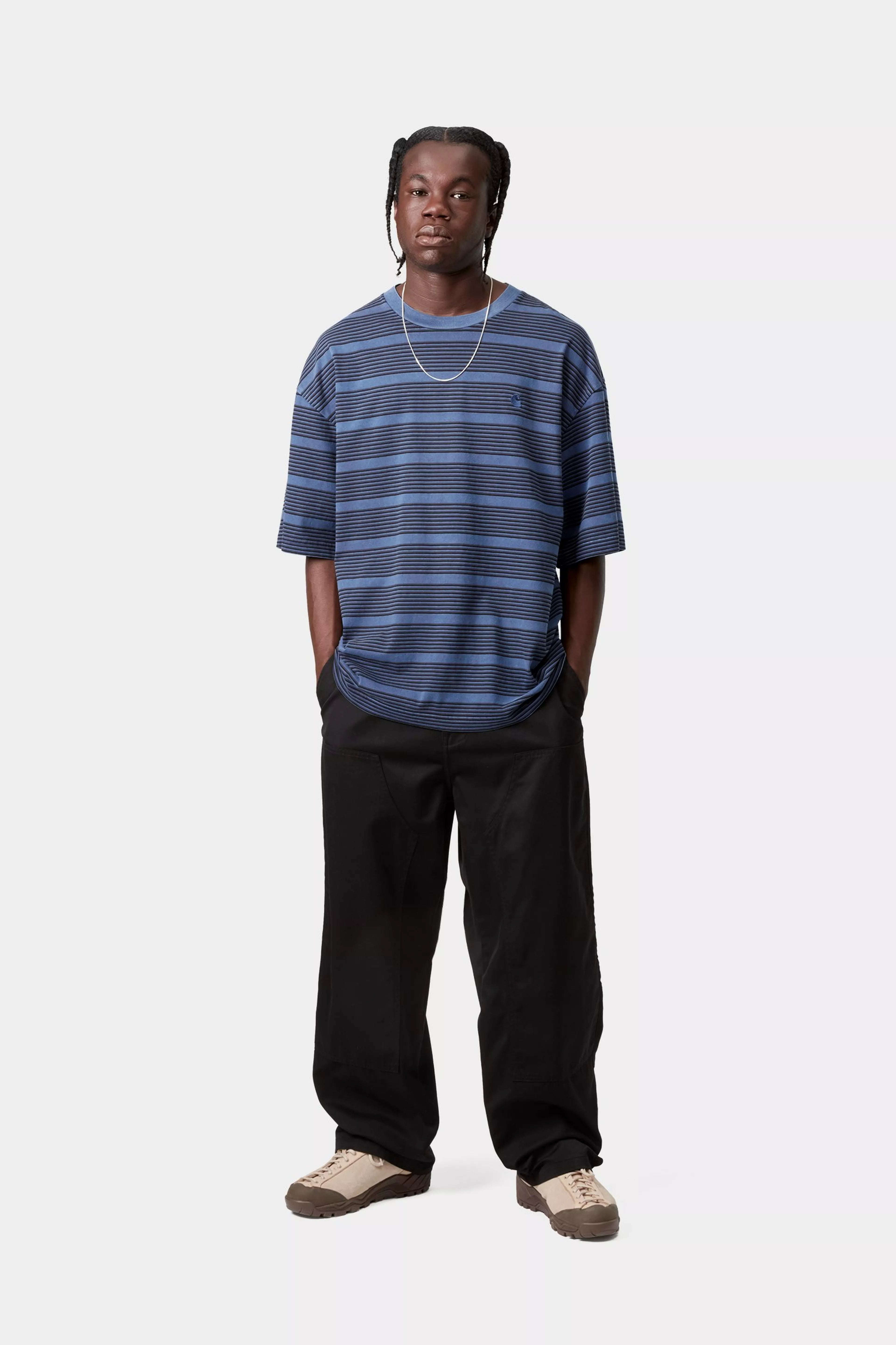 S/S Hanson T-Shirt - Hanson Stripe, Jupiter (garment dyed)