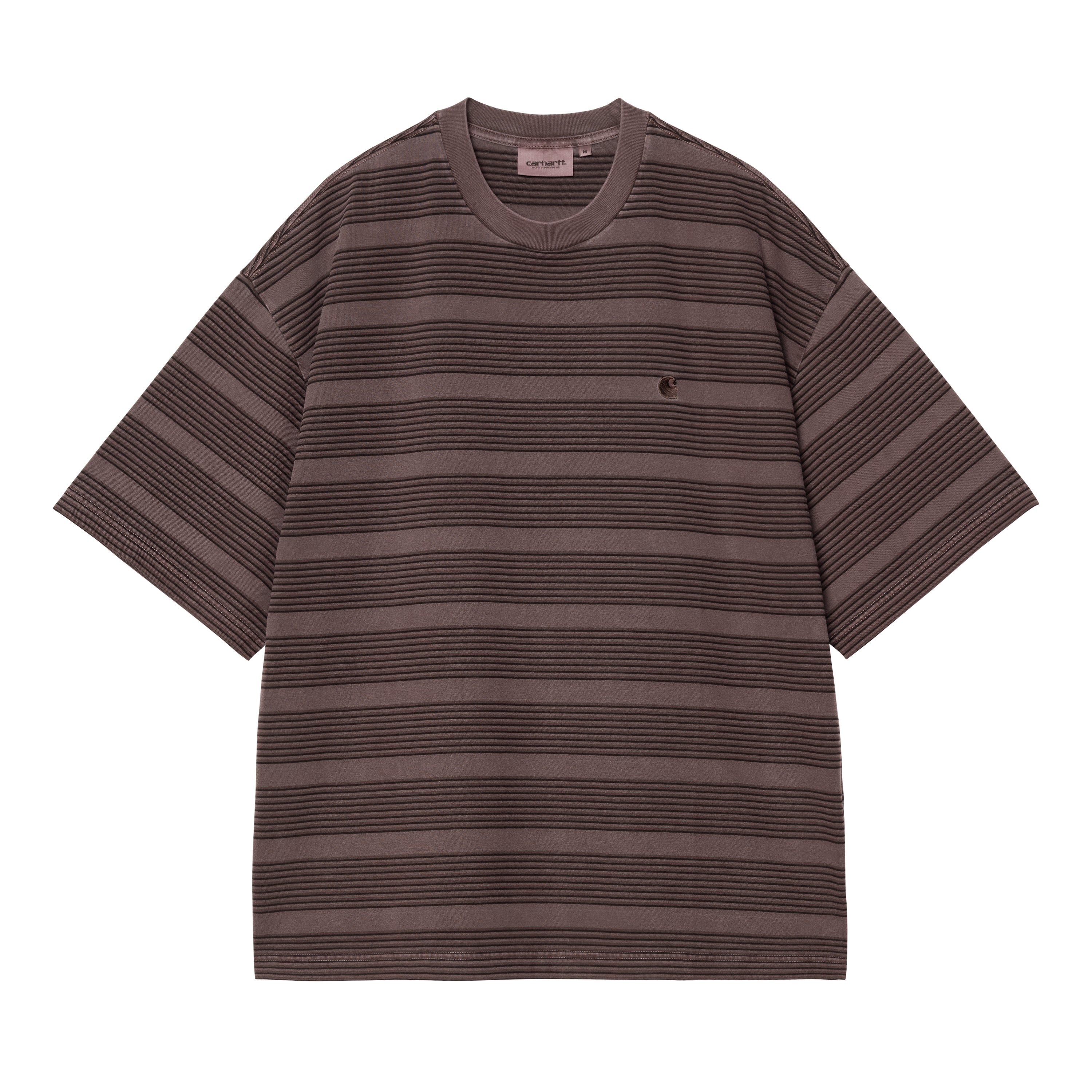 S/S Hanson T-Shirt - Hanson Stripe, Palisander (garment dyed)