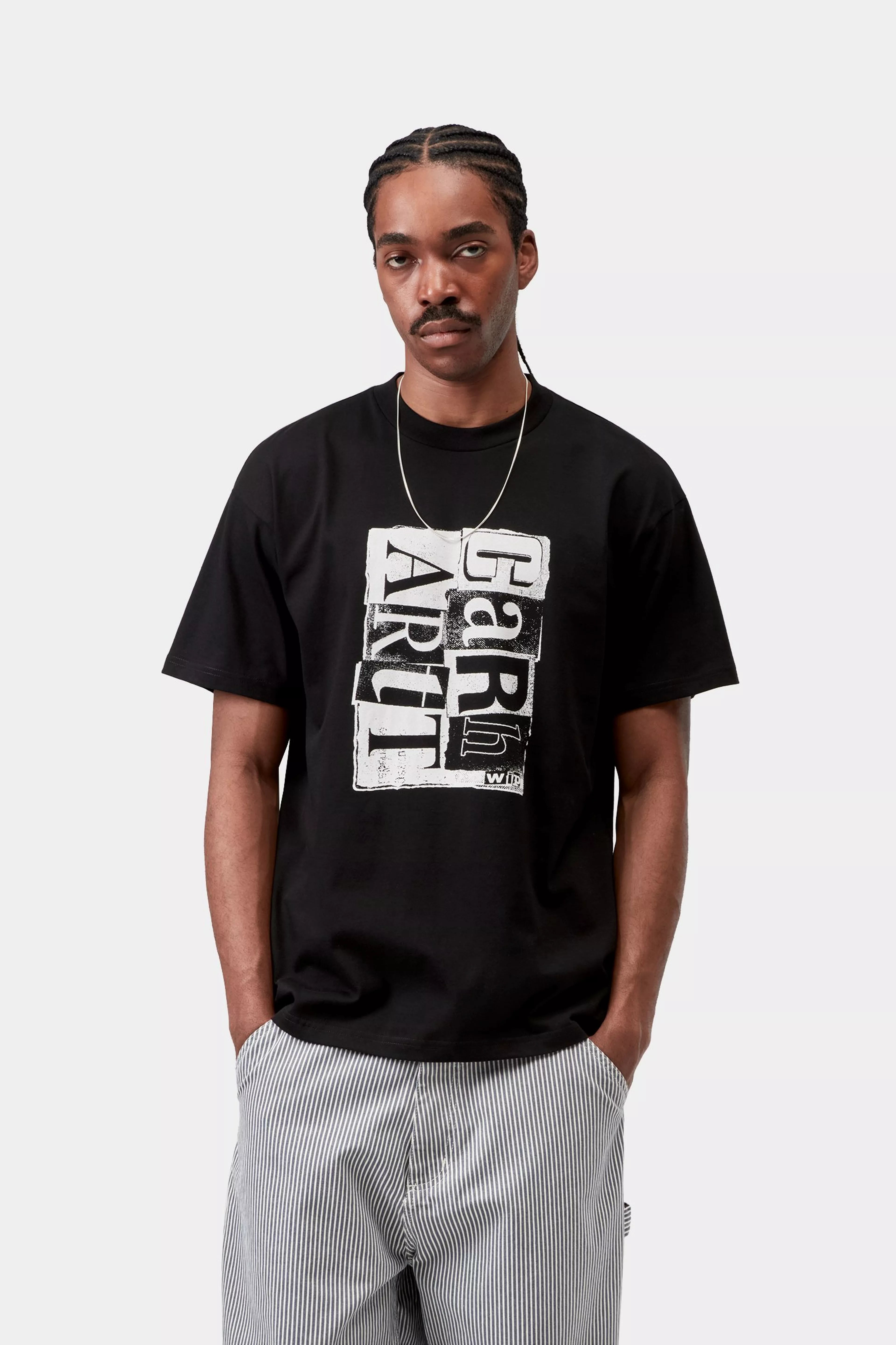 S/S Moving Letterpress T-Shirt - Black