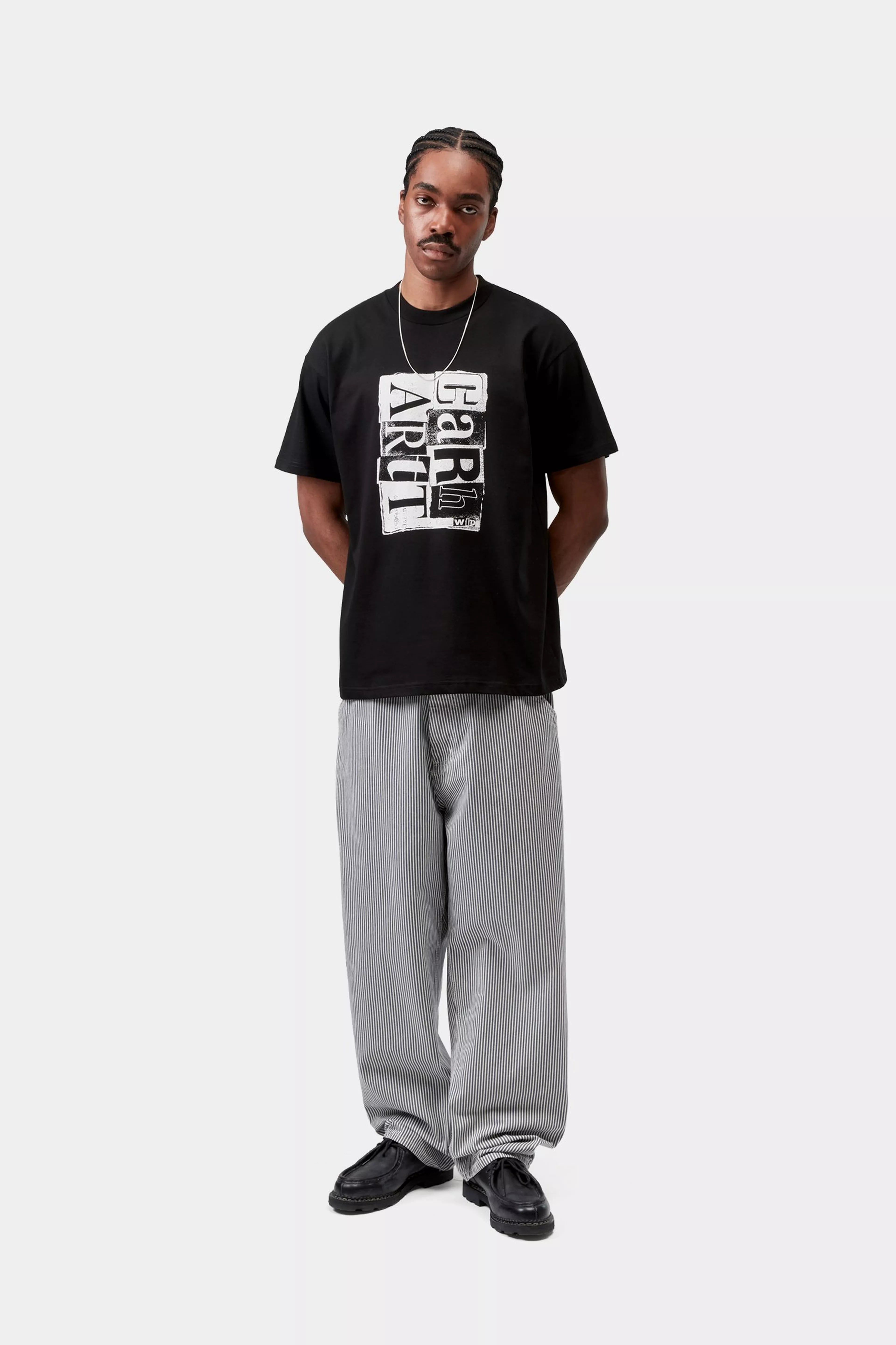 S/S Moving Letterpress T-Shirt - Black