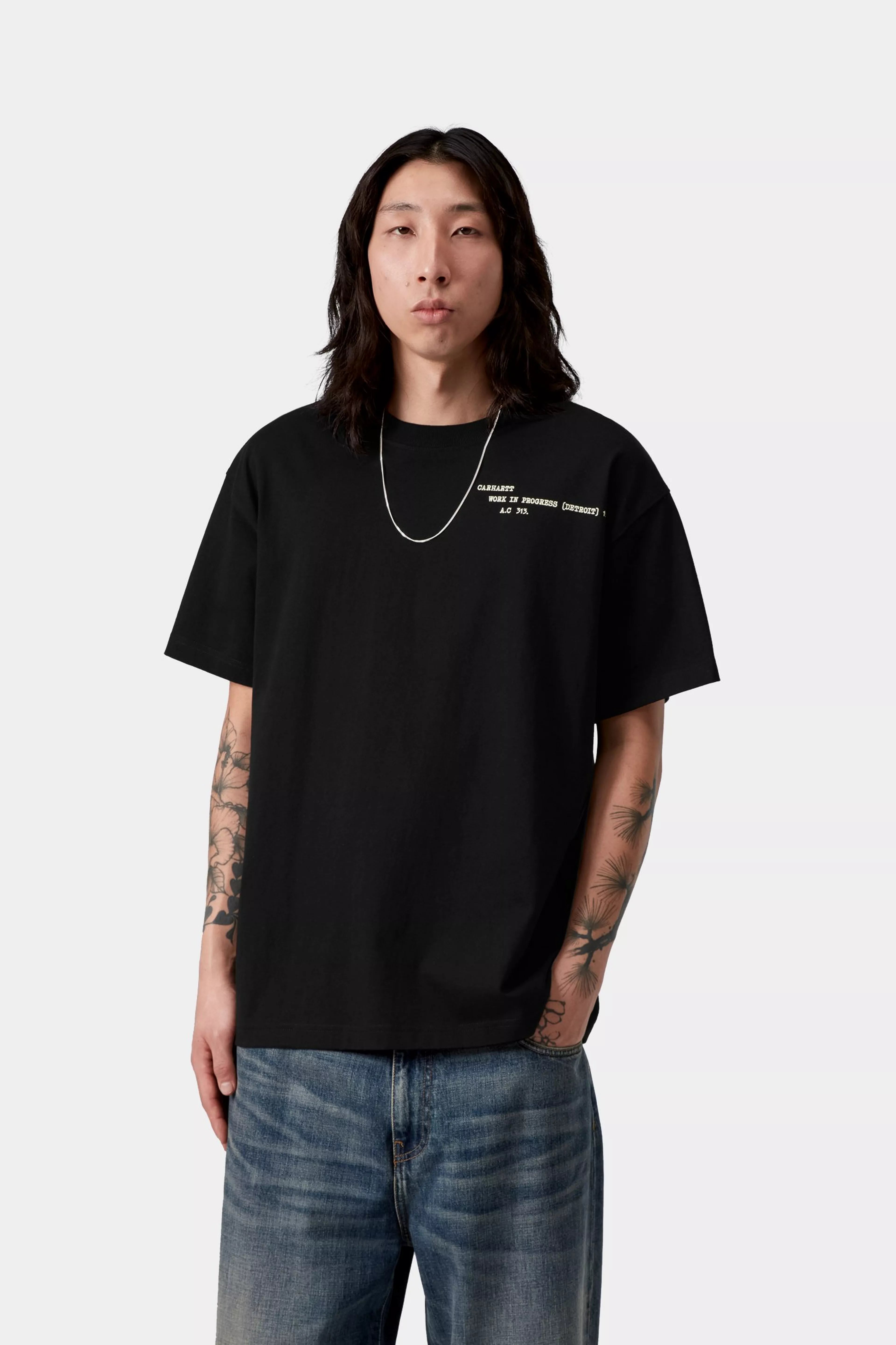 S/S Punched T-Shirt - Black