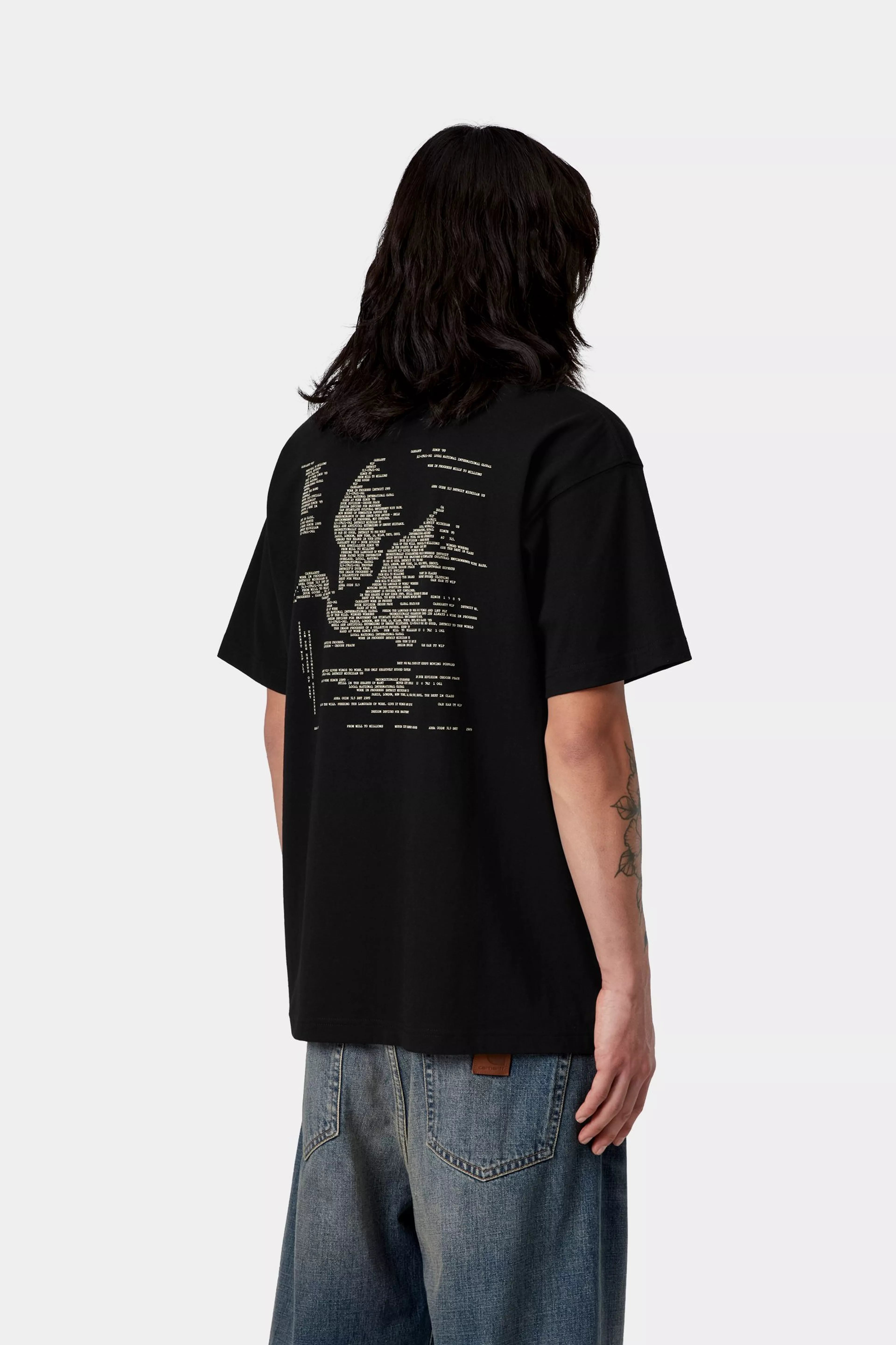 S/S Punched T-Shirt - Black