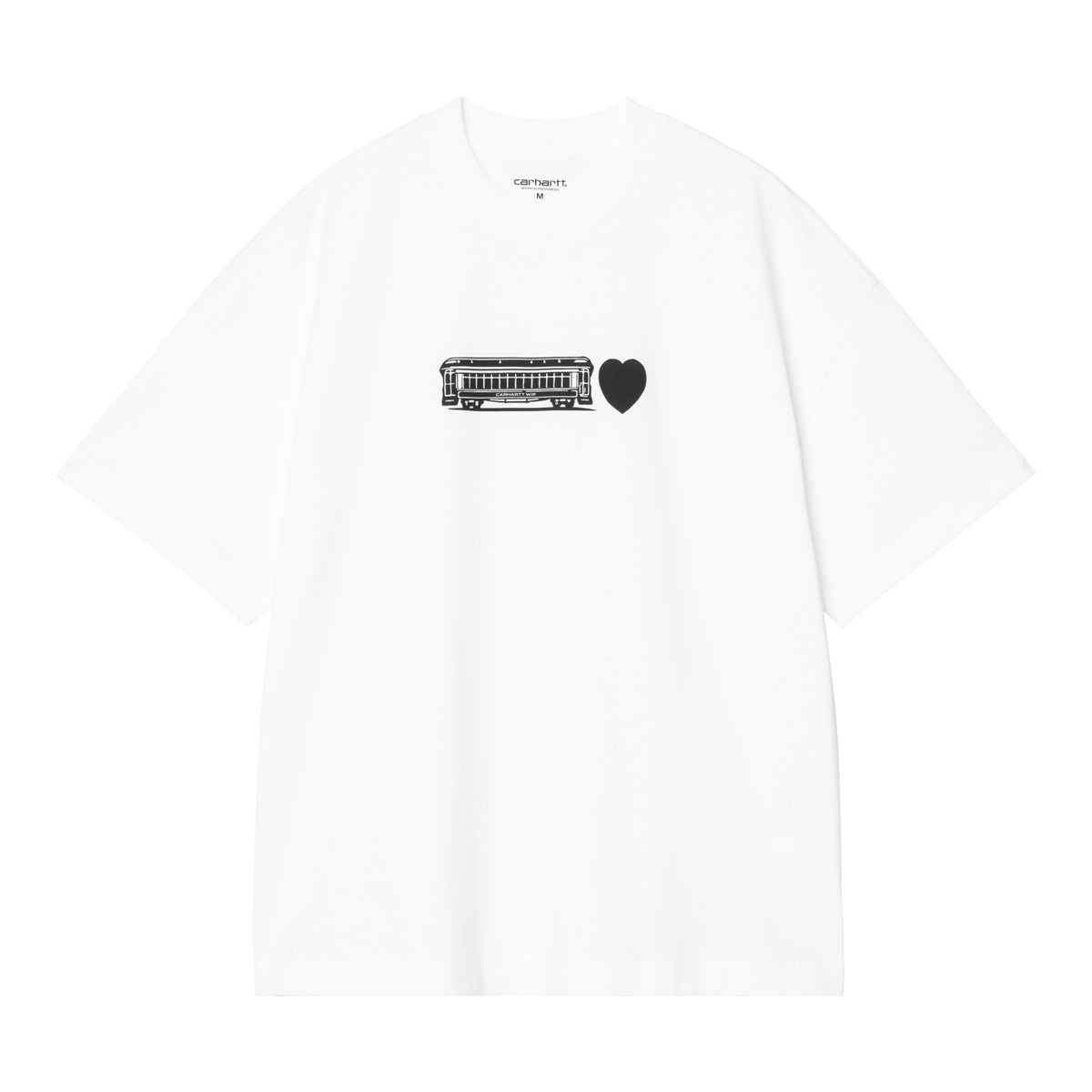 ショートスリーブデコンストラクテッドラベルTシャツ