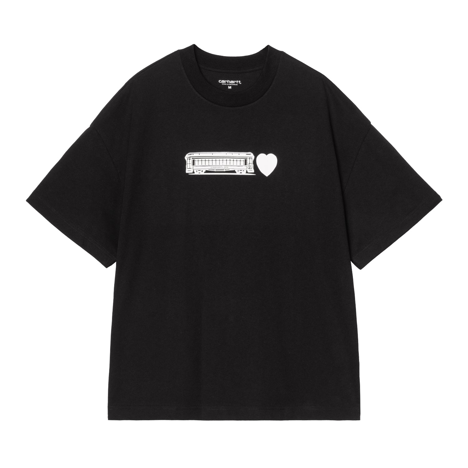 S/S Deconstructed Label T-Shirt - Black