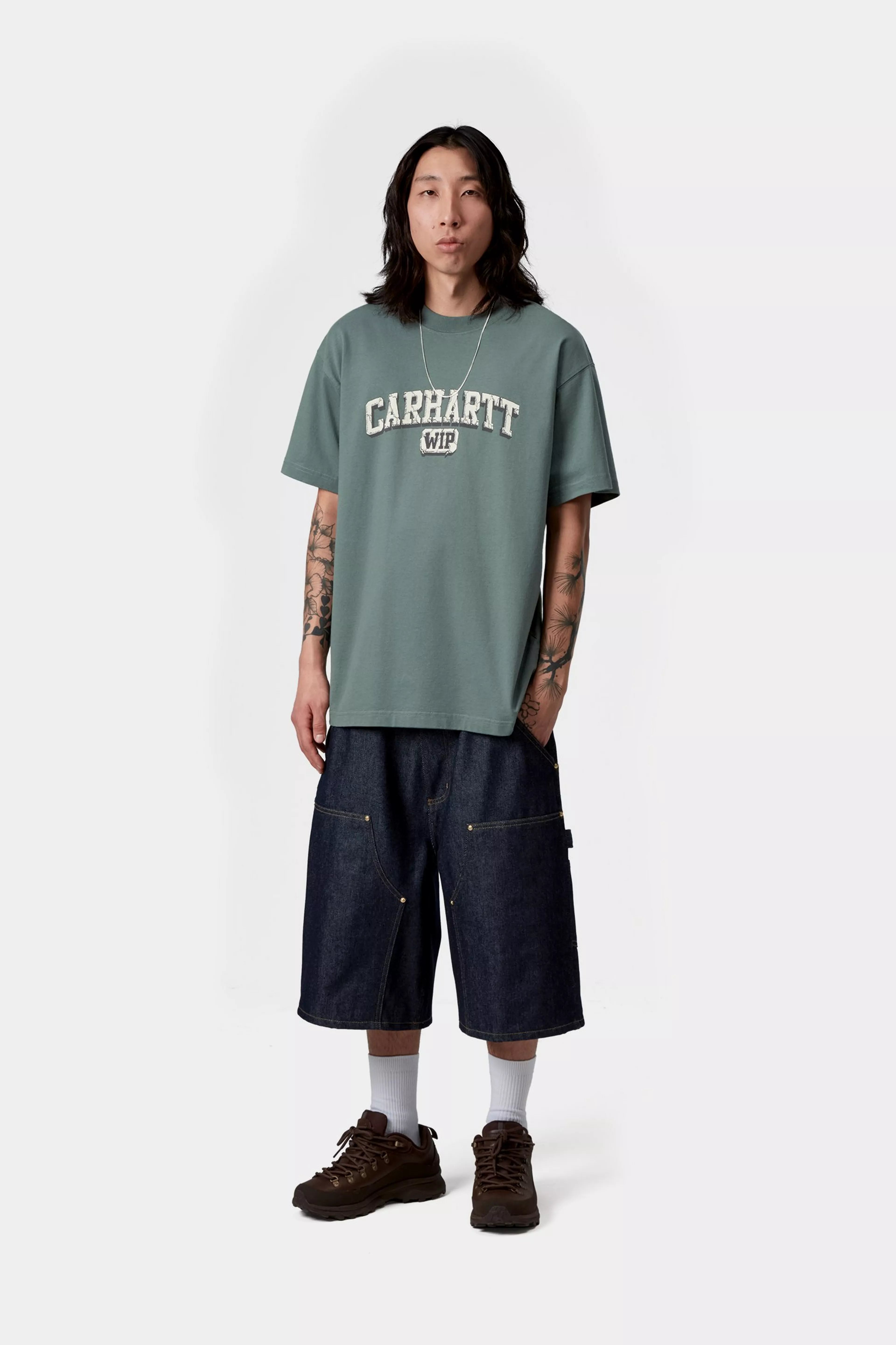 S/S Heavy Duty T-Shirt - Velvet Green (heavy enzyme wash)