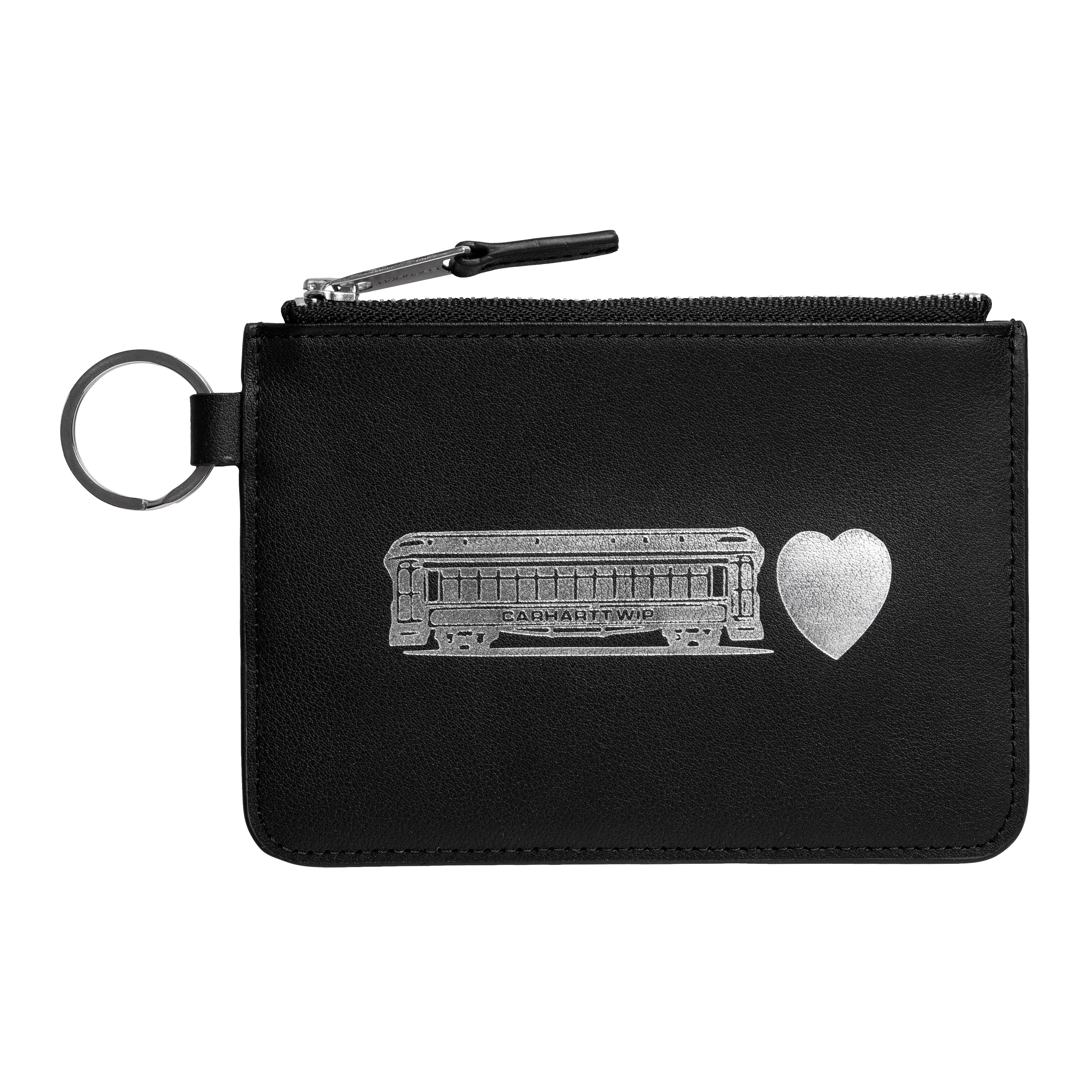 Deconstructed Leather Wallet - Black/Silver