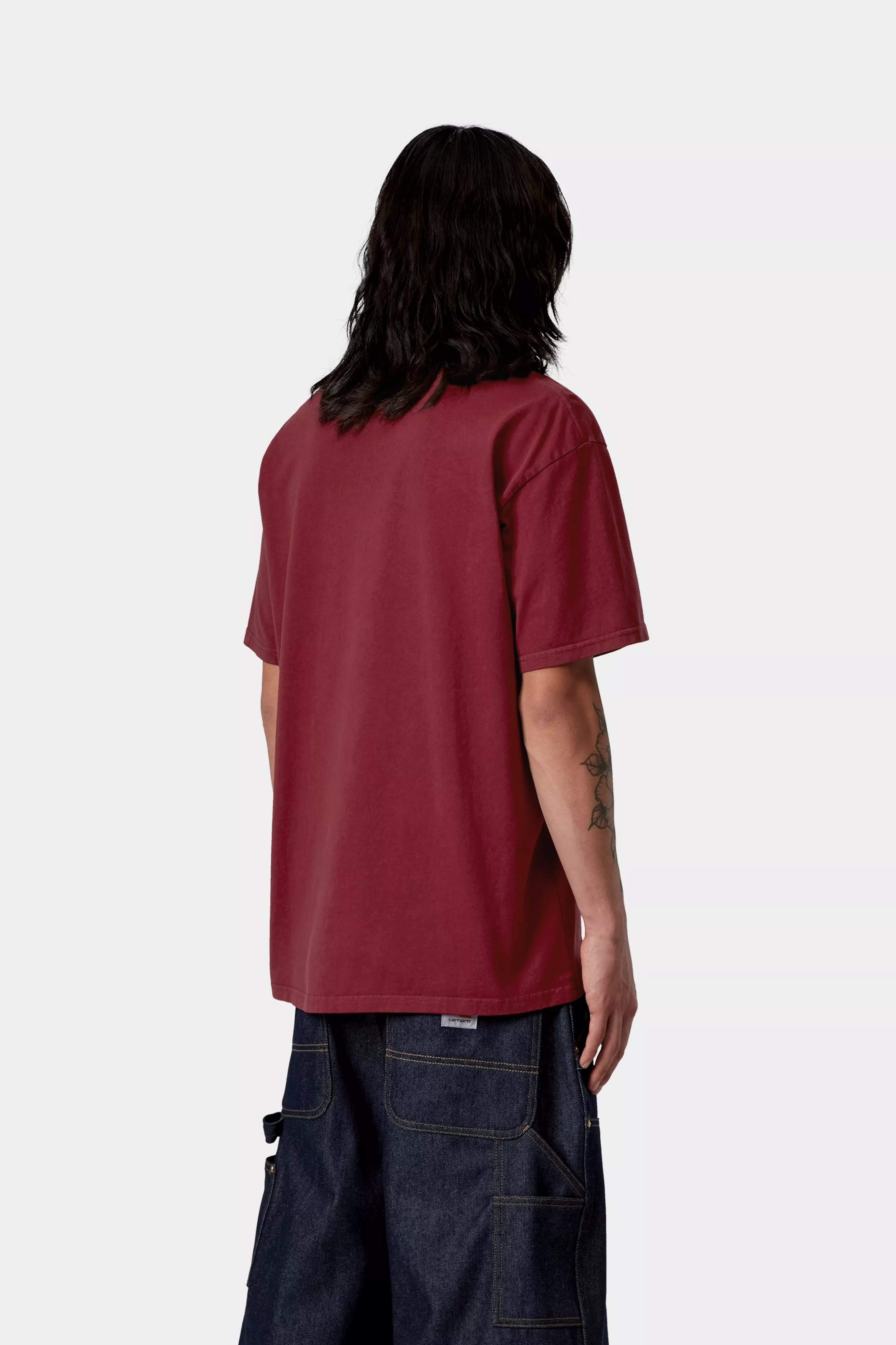 S/S Faded Pond Corps T-Shirt - Marsala (heavy stone wash)