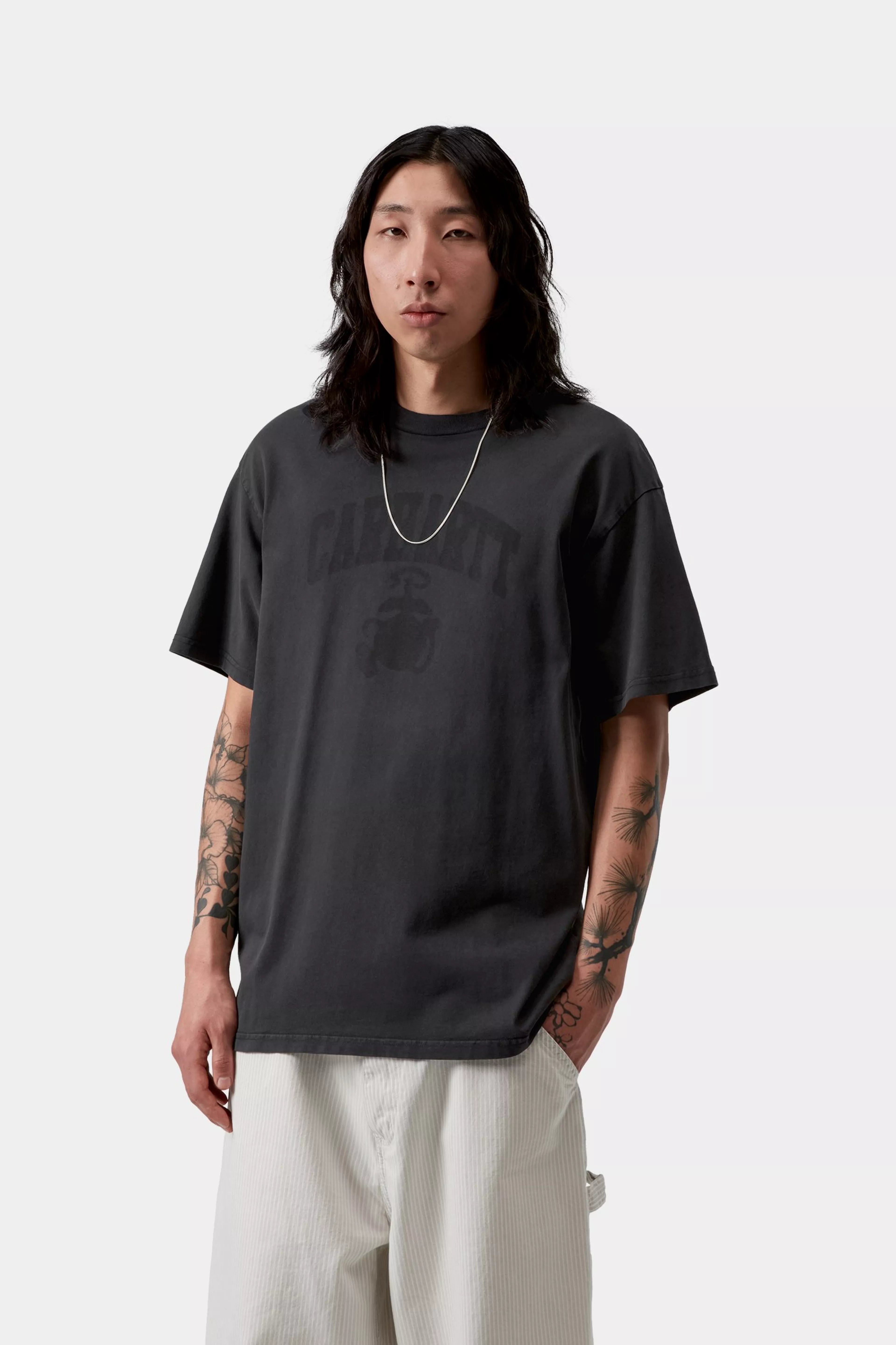 S/S Faded Pond Corps T-Shirt - Black (heavy stone wash)