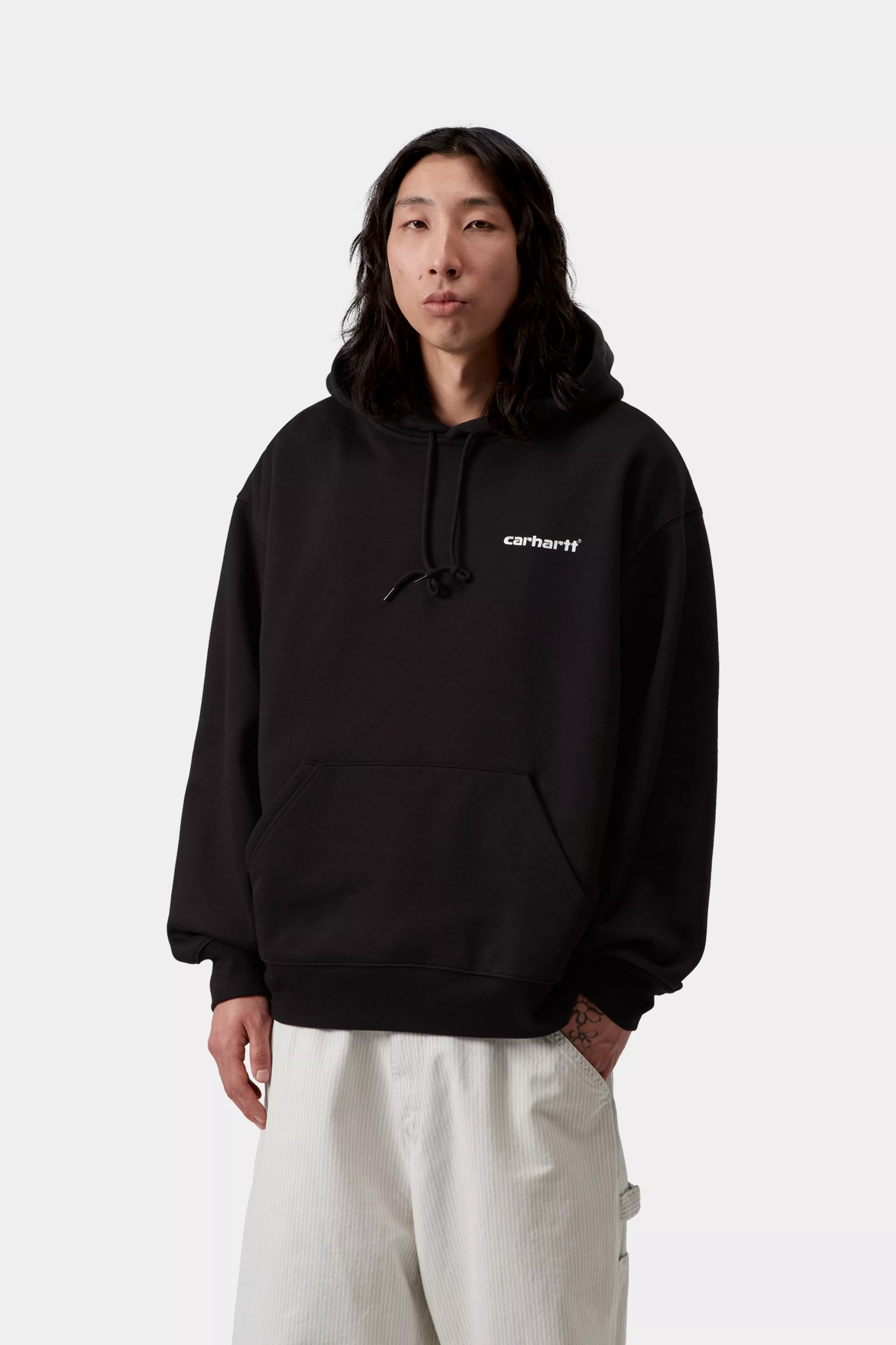 Hooded Caps Sweat - Black