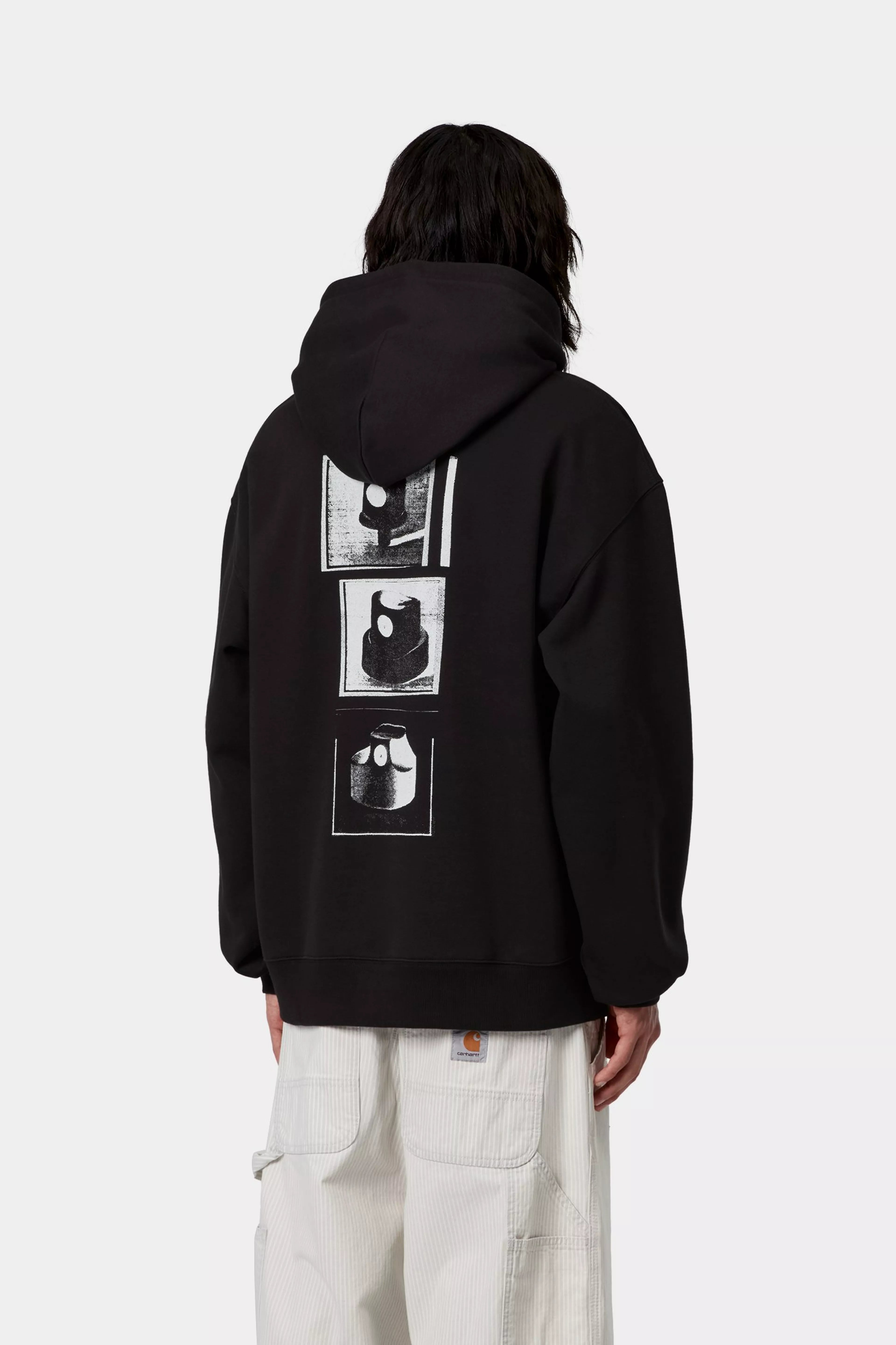 Hooded Caps Sweat - Black