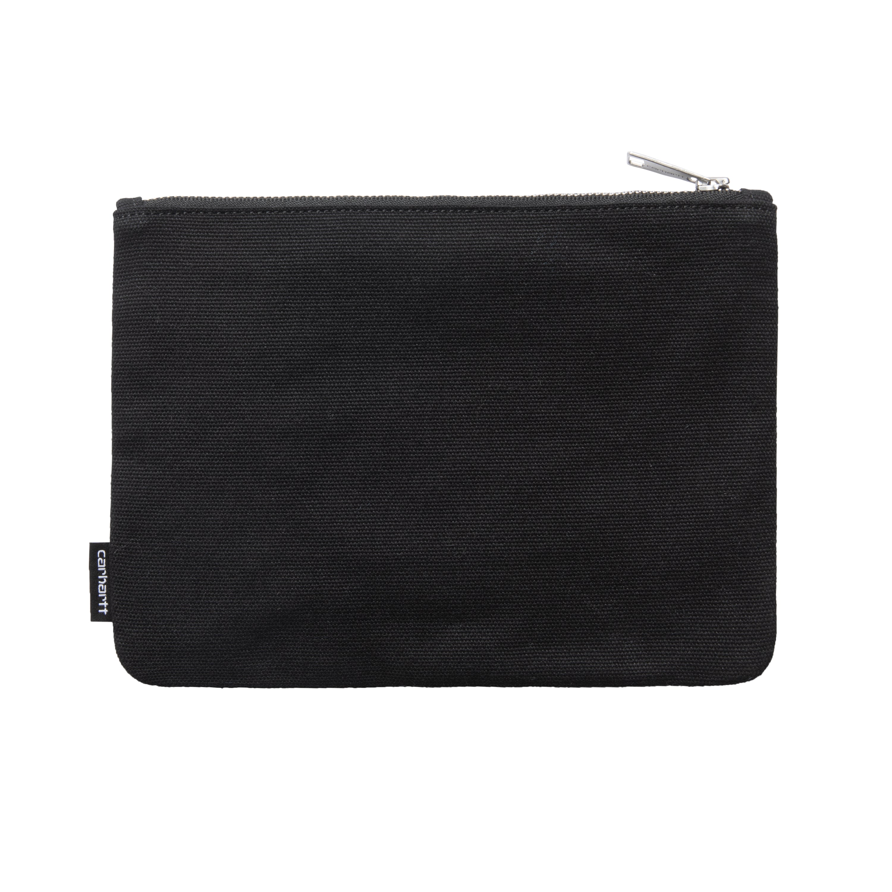 Canvas Graphic Zip Wallet - Embroidery Black