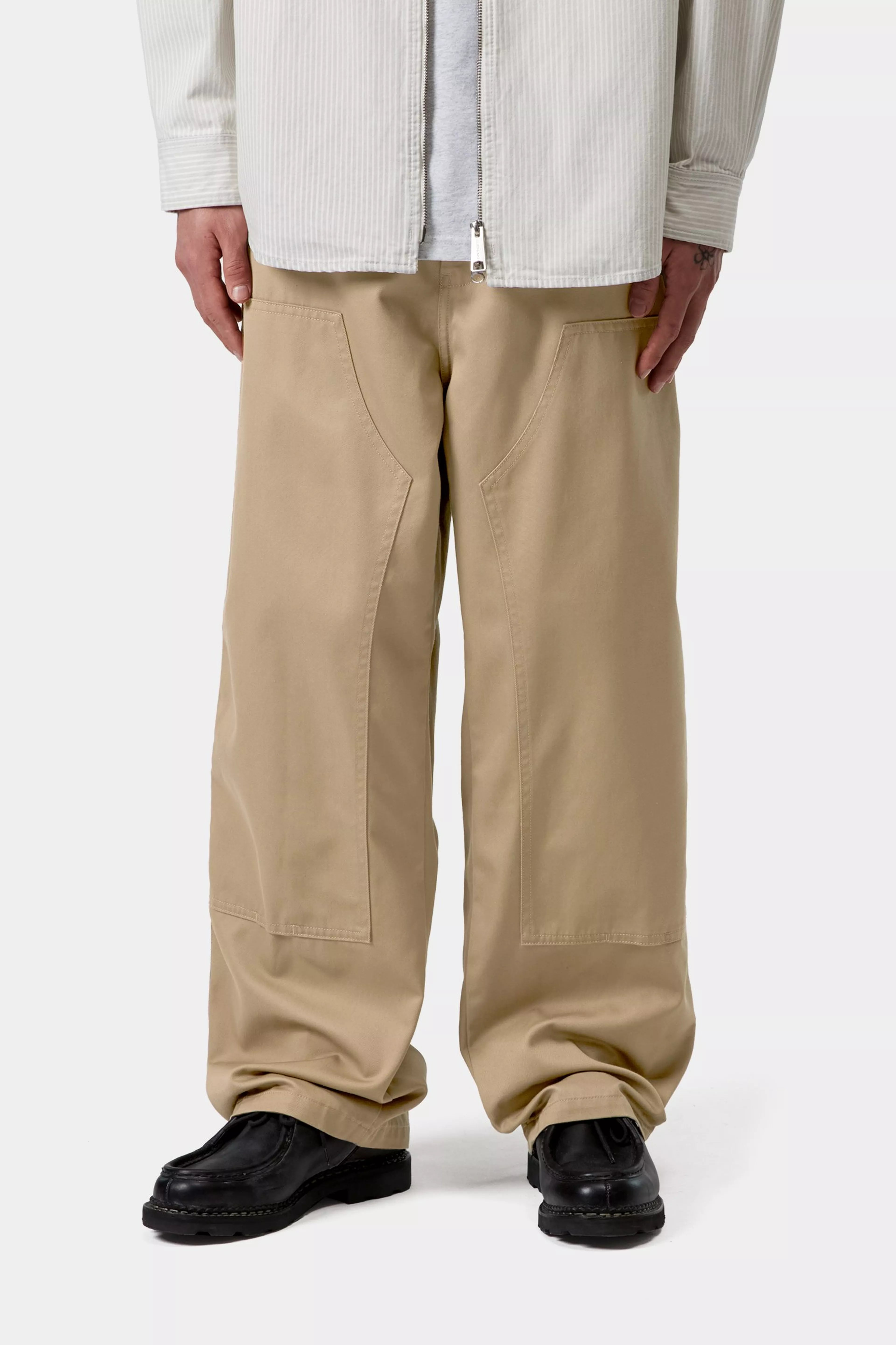 Brady Double Knee Chino Pant - Leather (rinsed)