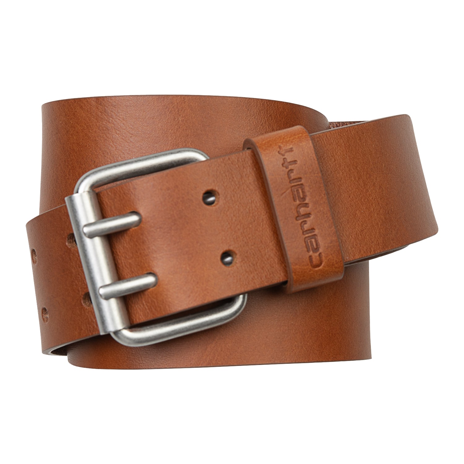 Double Script Belt - Cognac / Silver