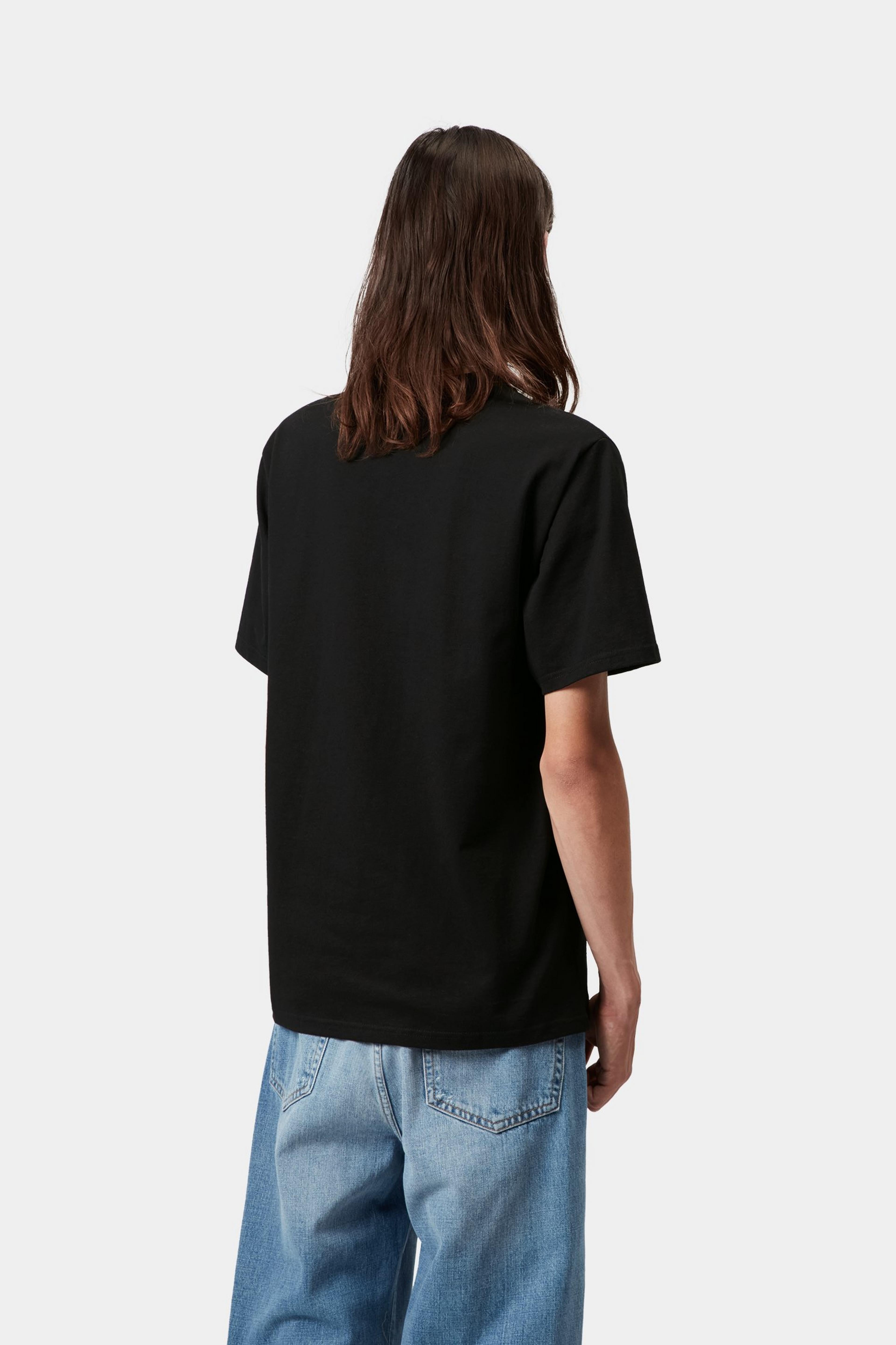 S/S University Script T-Shirt - Black / White