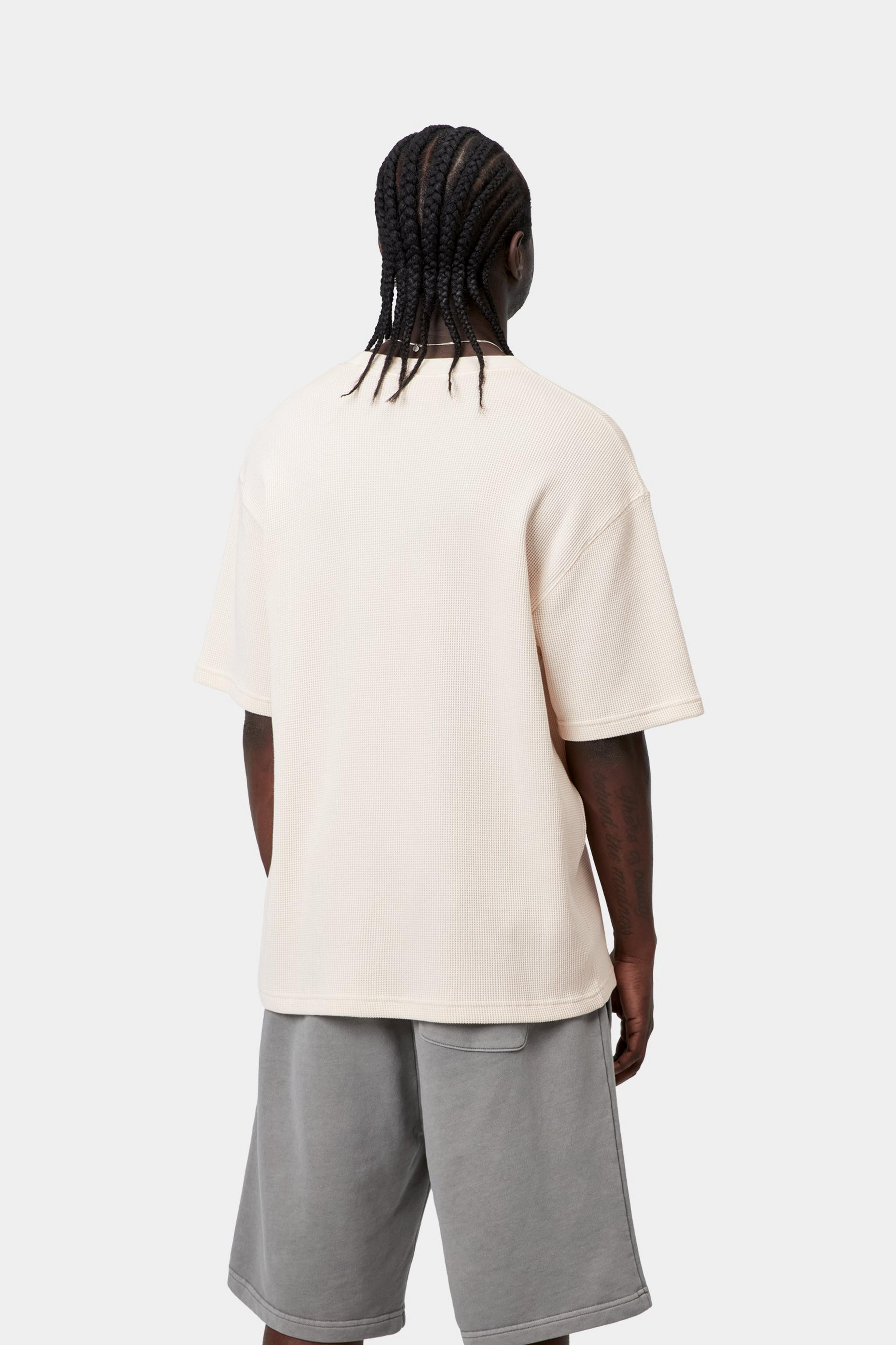 S/S Nelson Waffle T-Shirt - Natural (garment dyed)
