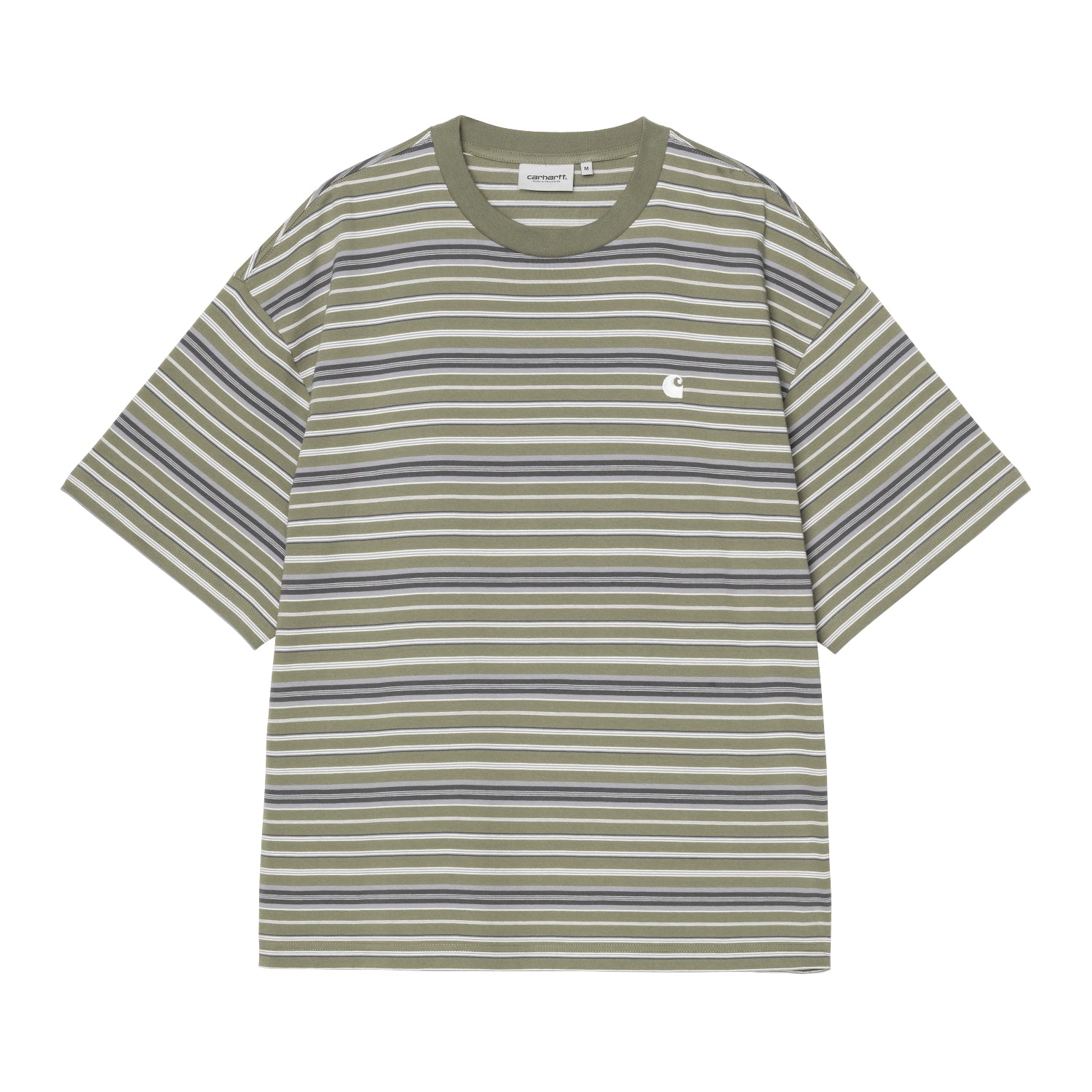 S/S Zane T-Shirt - Zane Stripe, Dollar Green