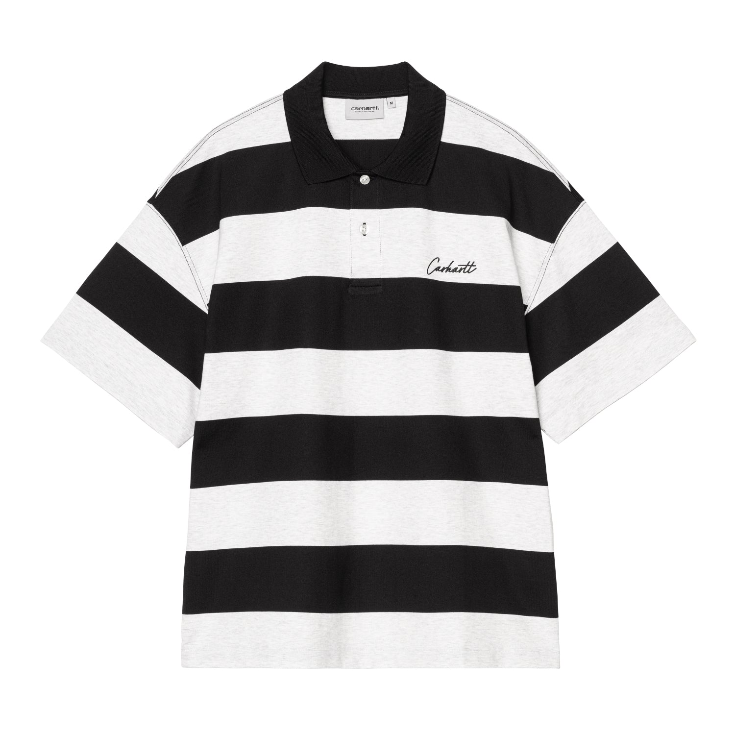 S/S Delray Polo - Delray Stripe, Black
