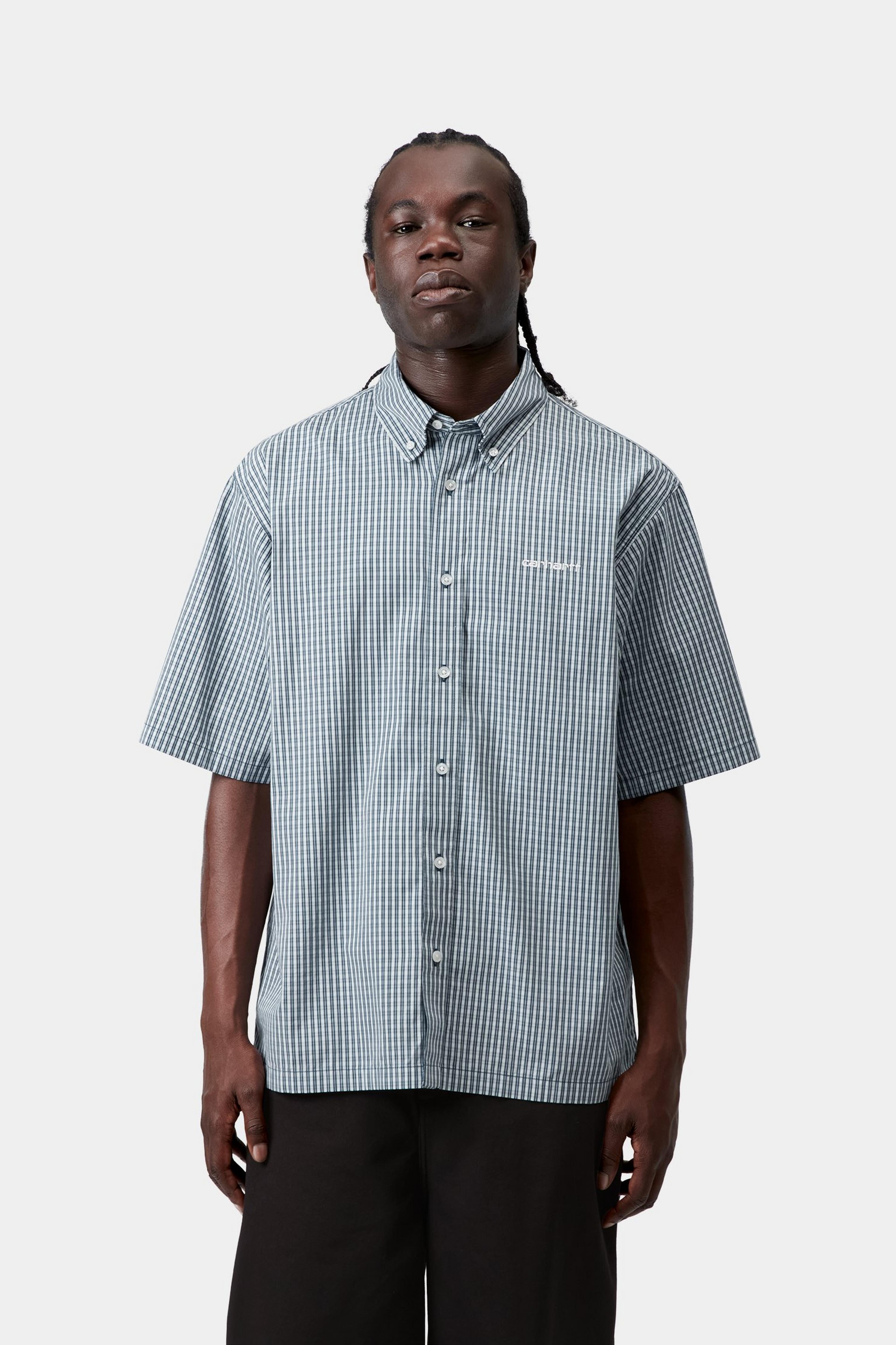 S/S Groff Shirt - Groff Check, Blue River