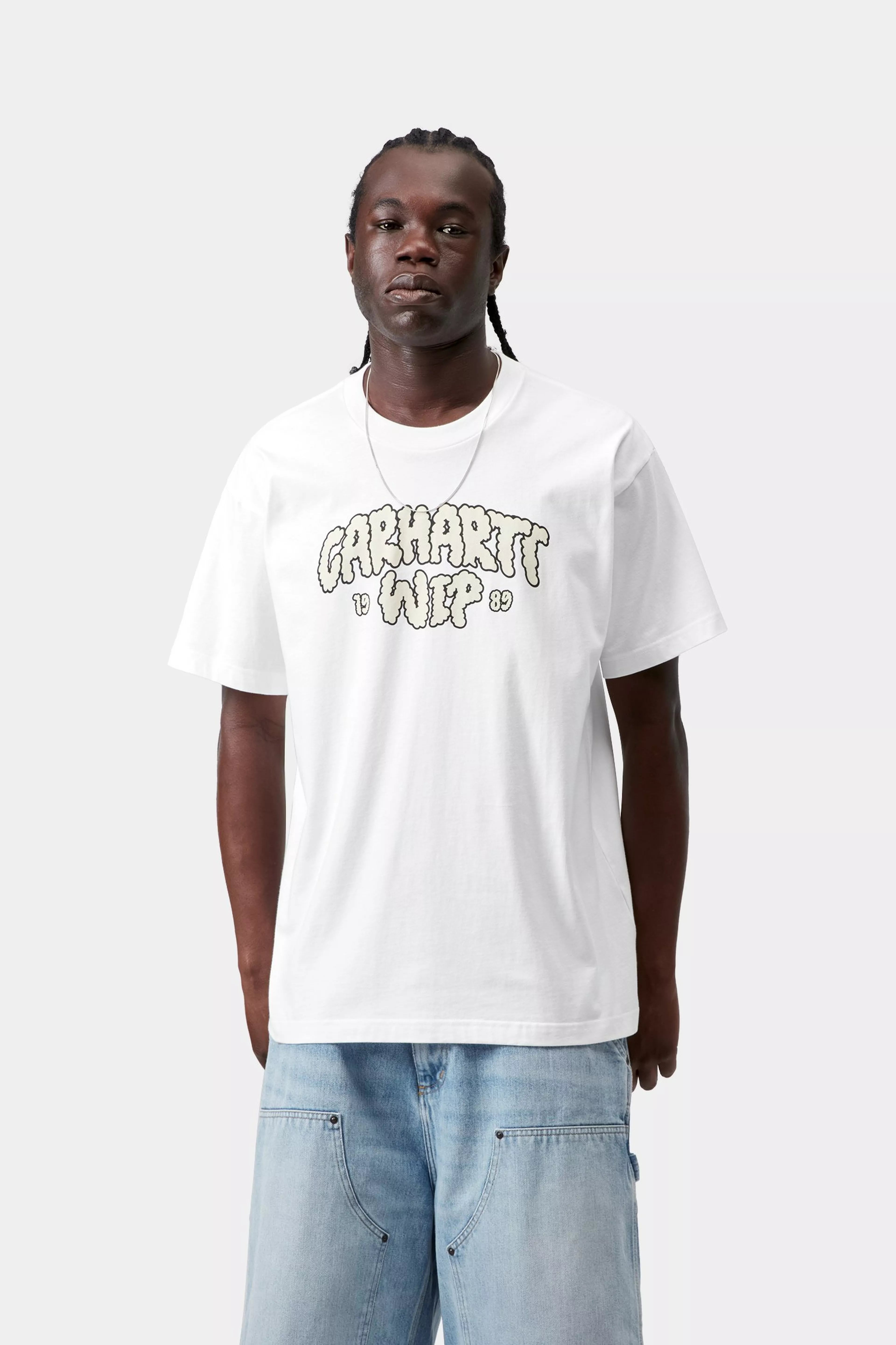 S/S Cloud Script T-Shirt - White