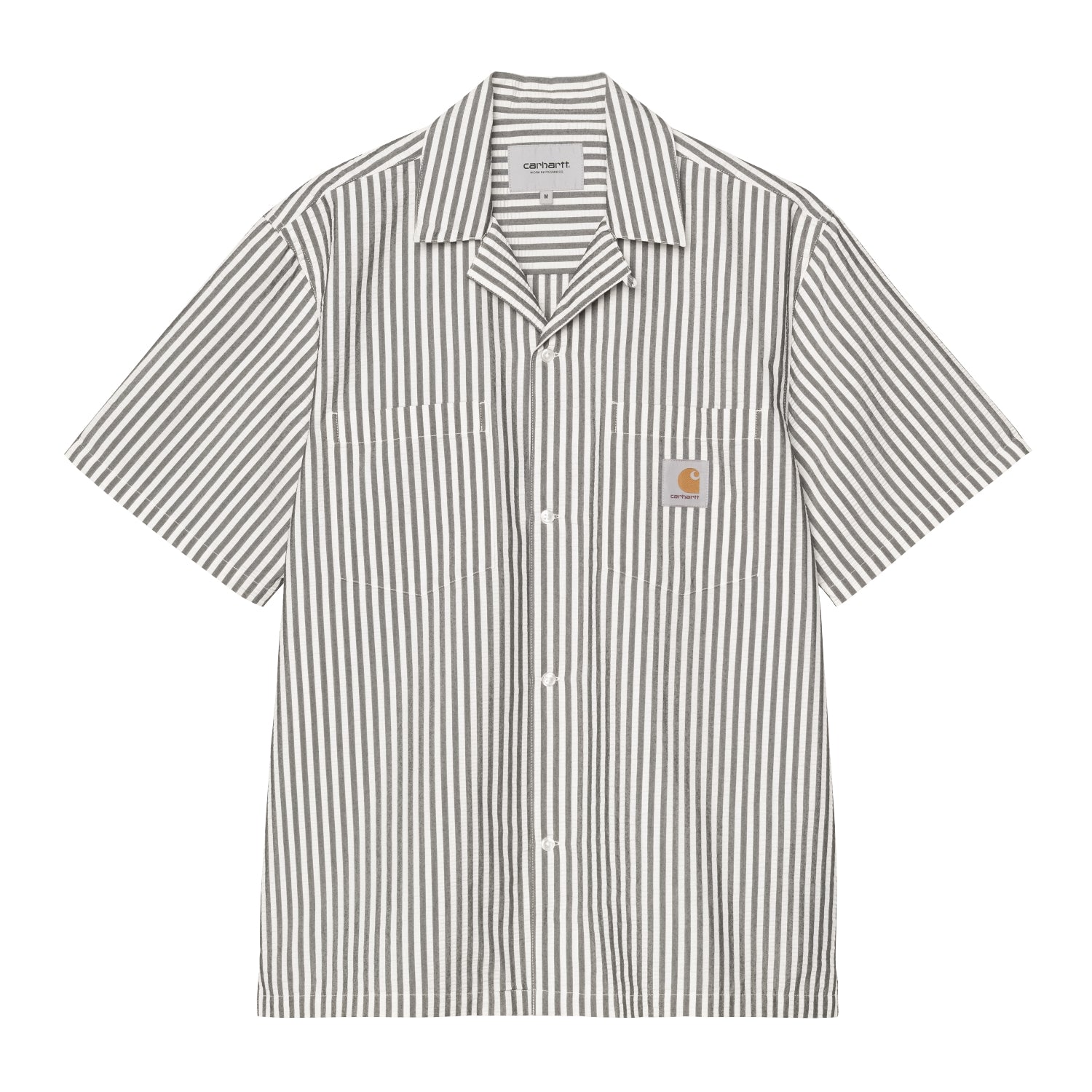 S/S Leavel Shirt - Leavel Stripe, Black / Wax