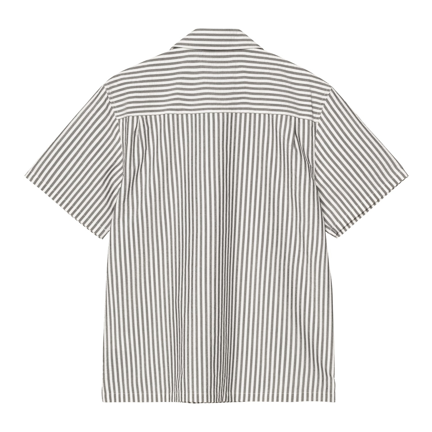 S/S Leavel Shirt - Leavel Stripe, Black / Wax