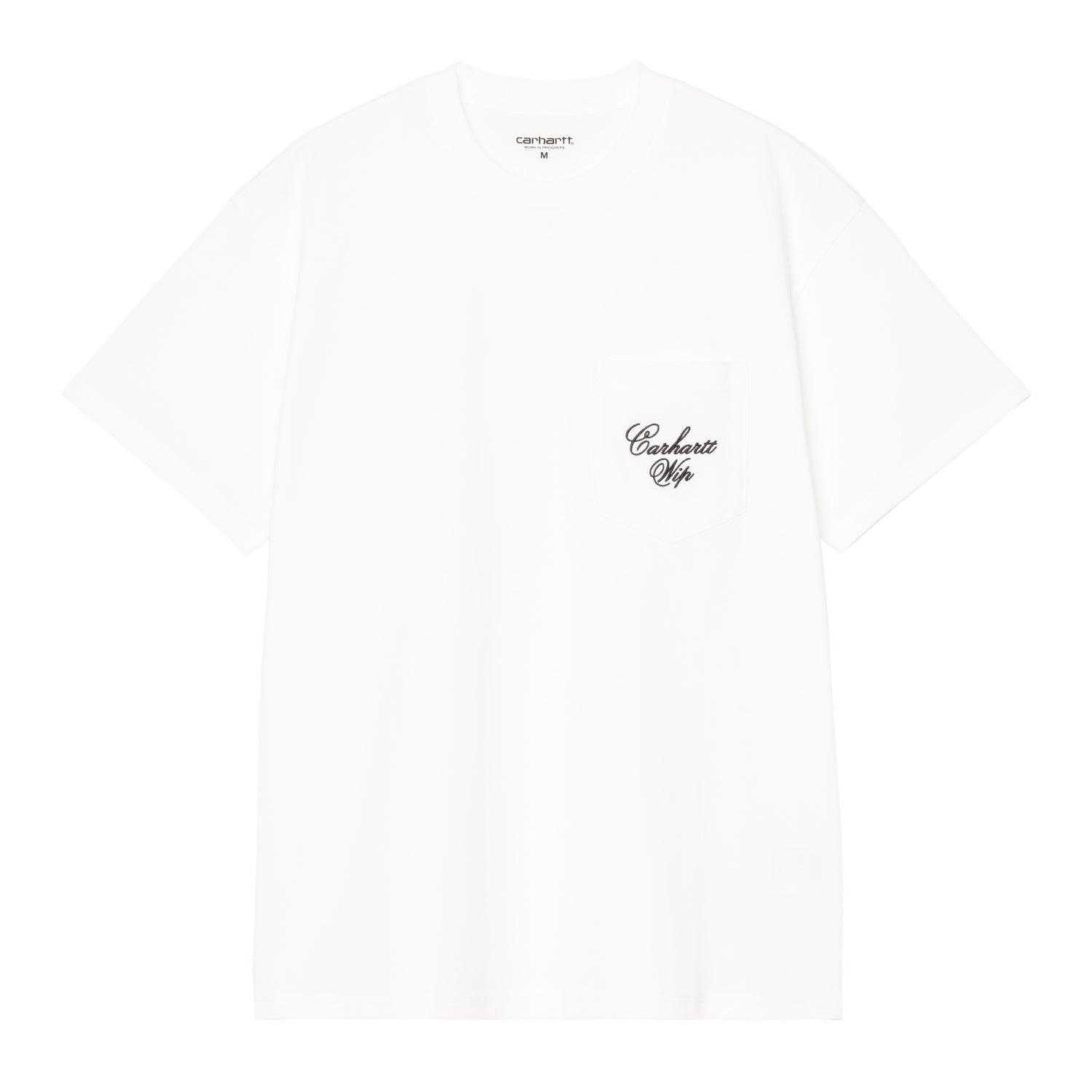 S/S Longhand Pocket T-Shirt - White / Black
