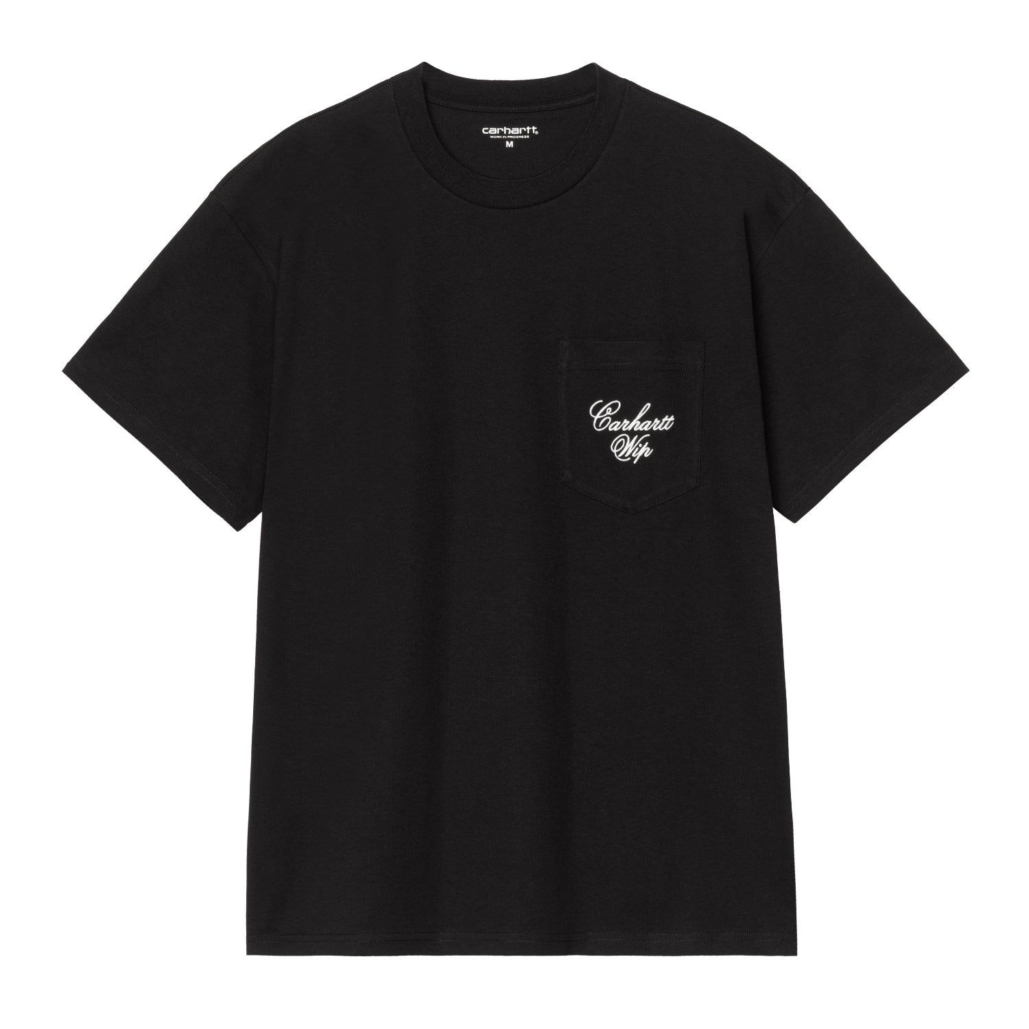 S/S Longhand Pocket T-Shirt - Black / White