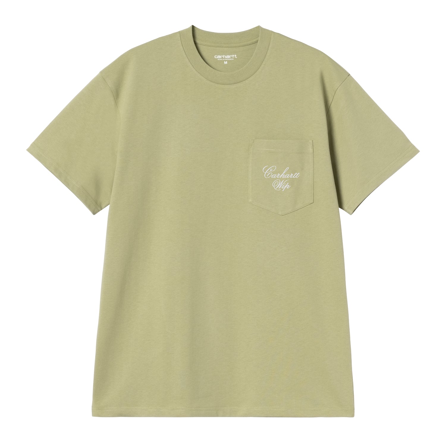 S/S Longhand Pocket T-Shirt - Gentle Green / White