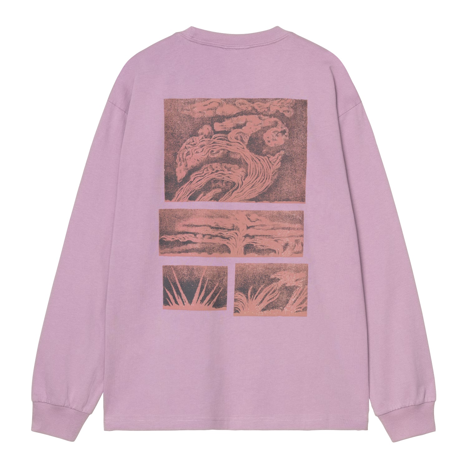L/S Emerge T-Shirt - Gentle Purple (stone washed)
