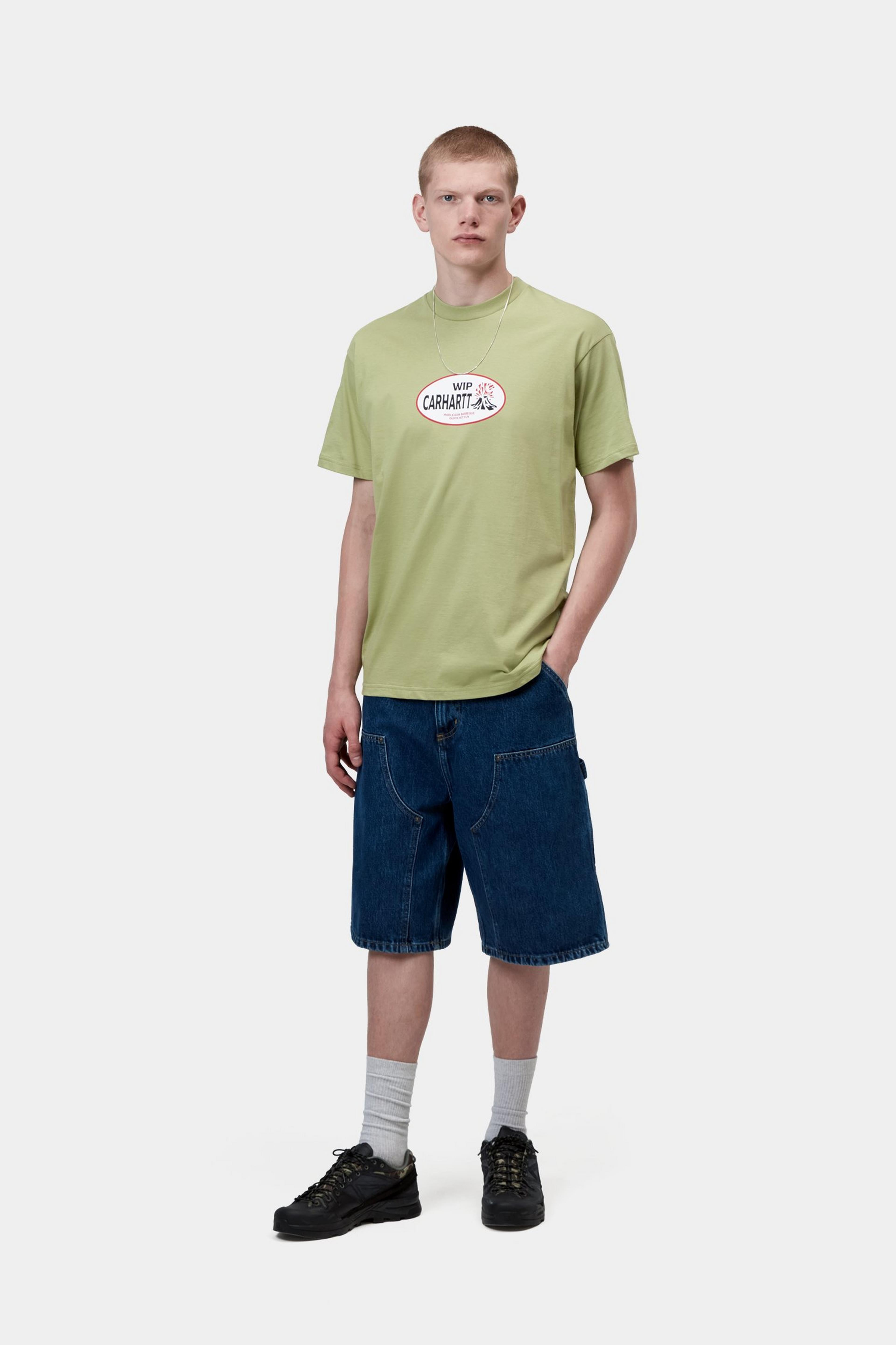 S/S Harlequin BBQ T-Shirt - Gentle Green