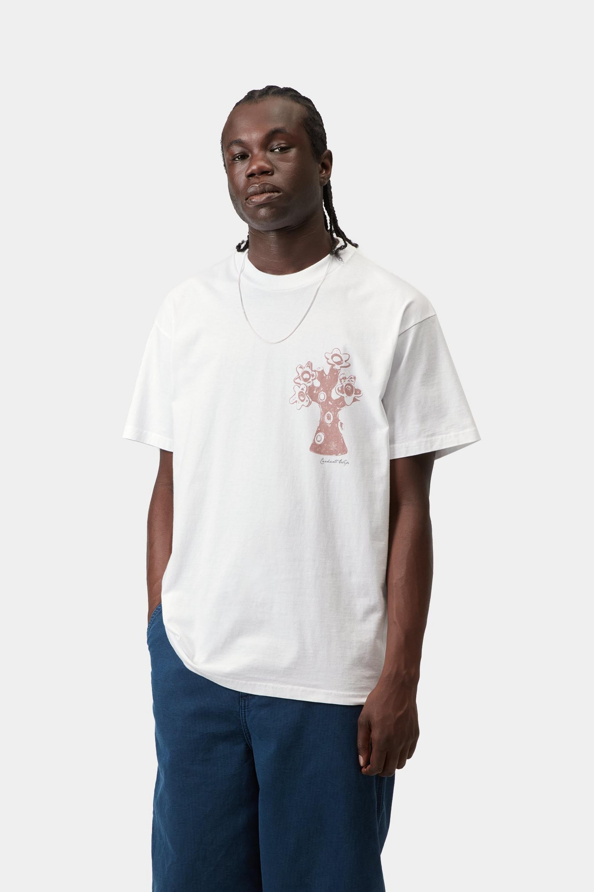S/S Forma T-Shirt - White (heavy stone wash)