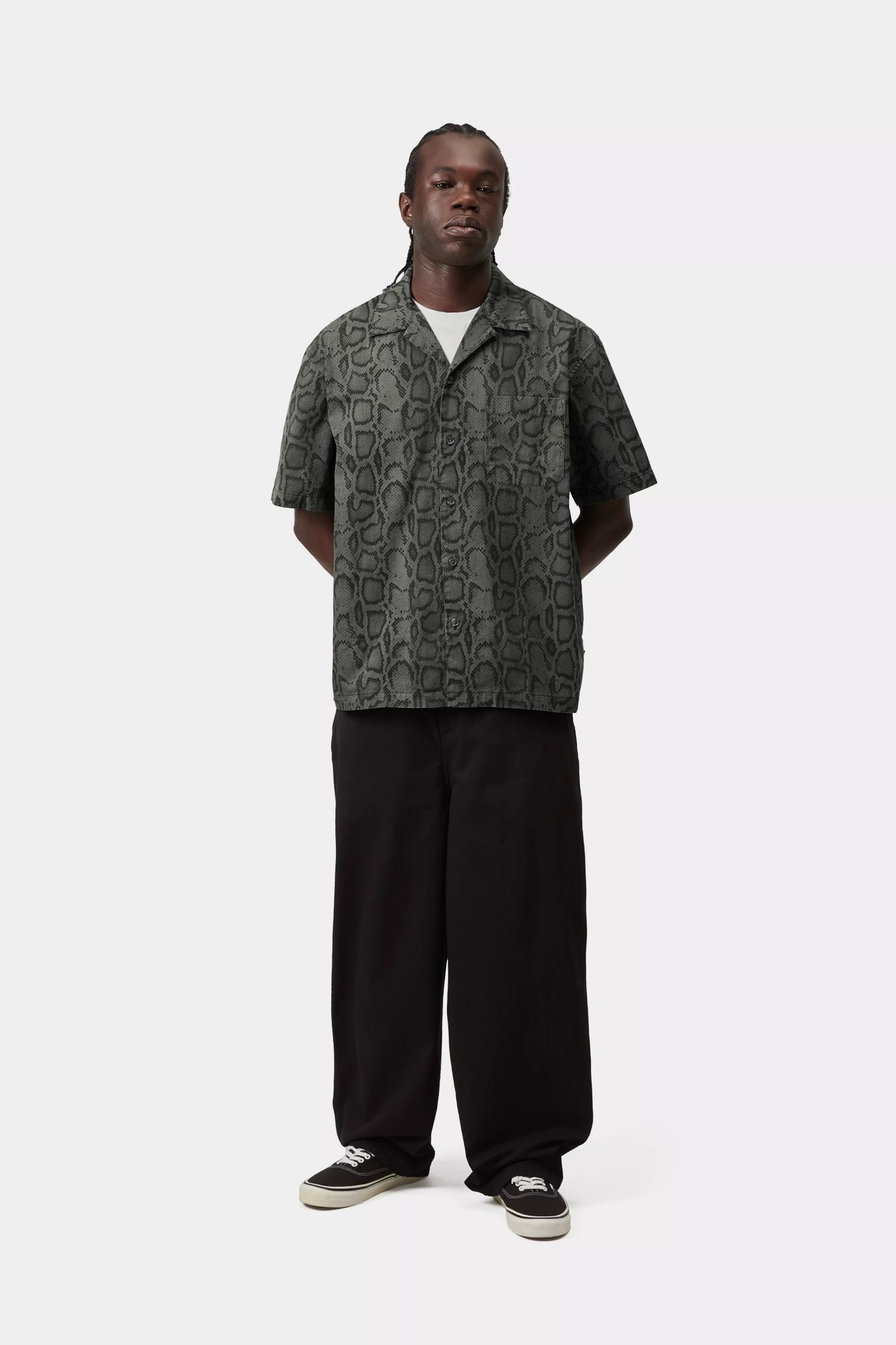 S/S Snake Camo Shirt - Snake Camo, Leaf (garment dyed)