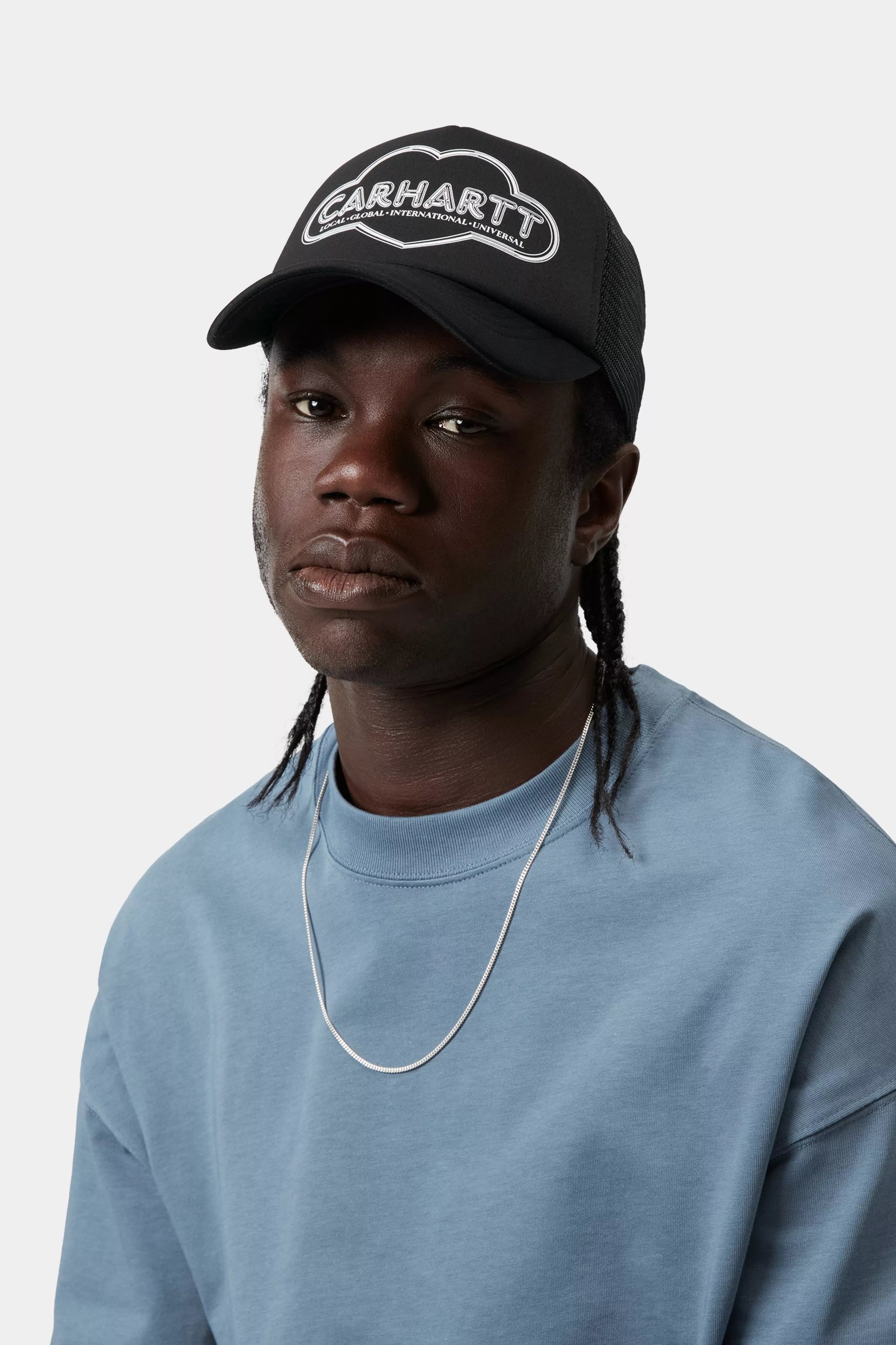 Cloud Heart Trucker Cap - Black