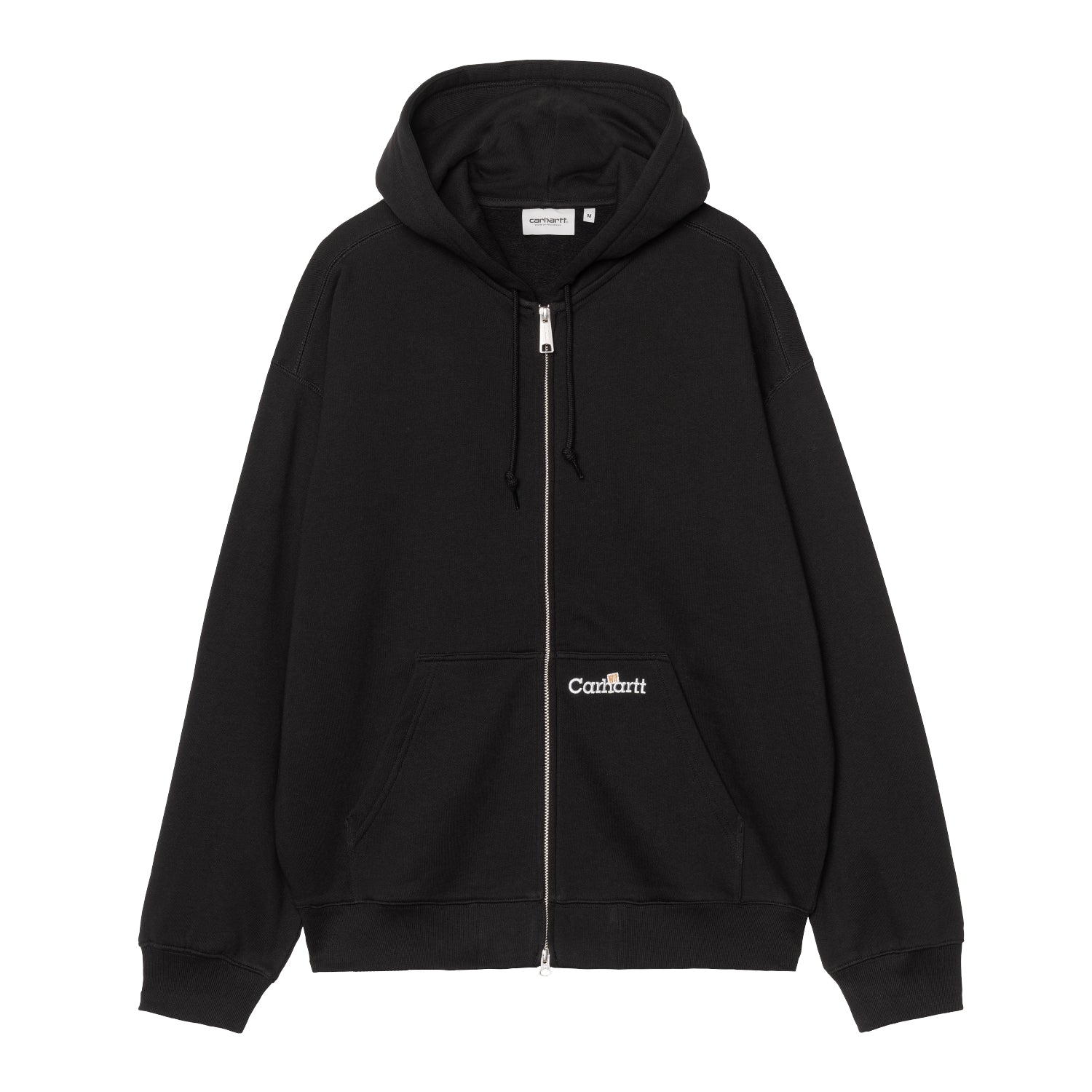 Hooded Wip Label Sweat Jacket - Black