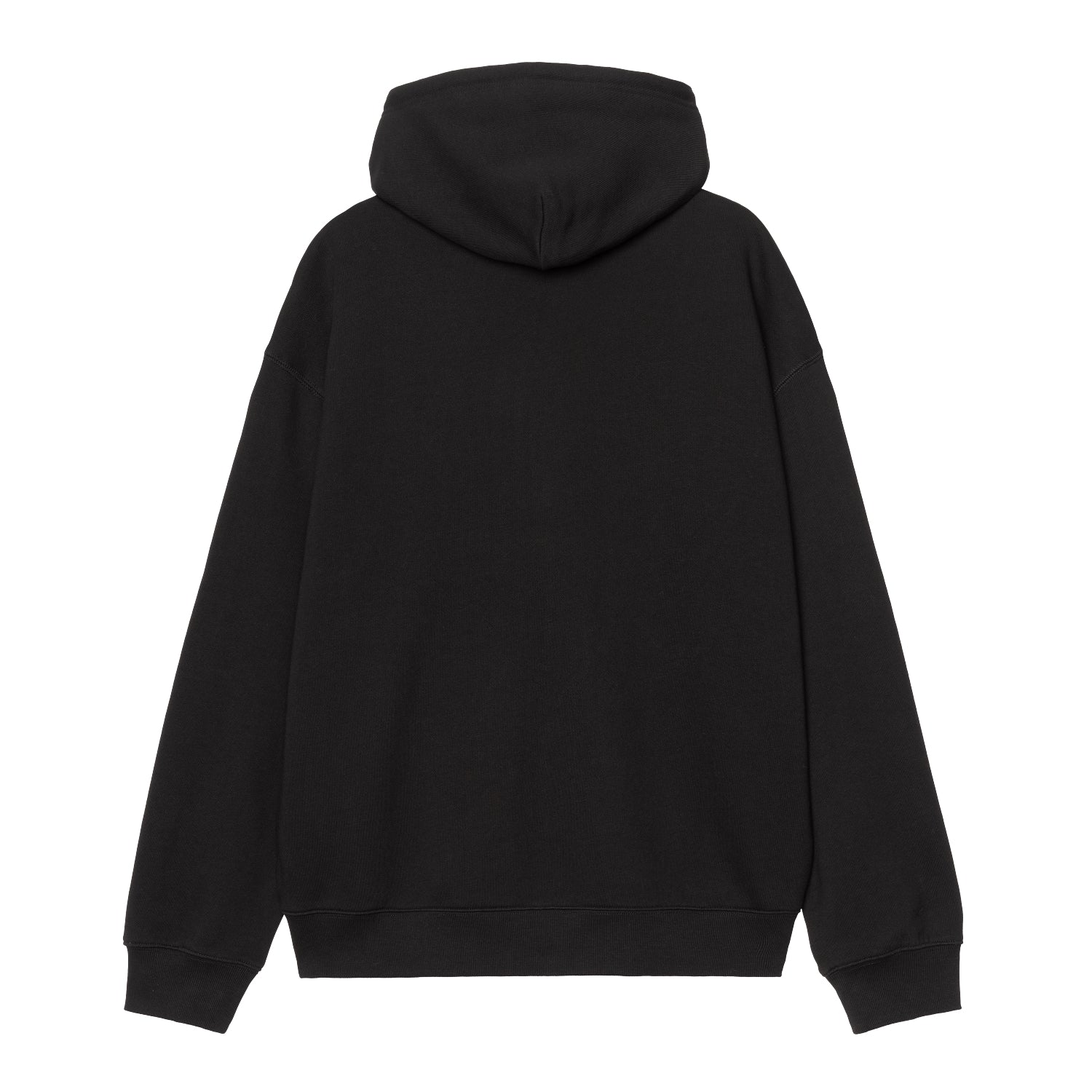 Hooded Wip Label Sweat Jacket - Black