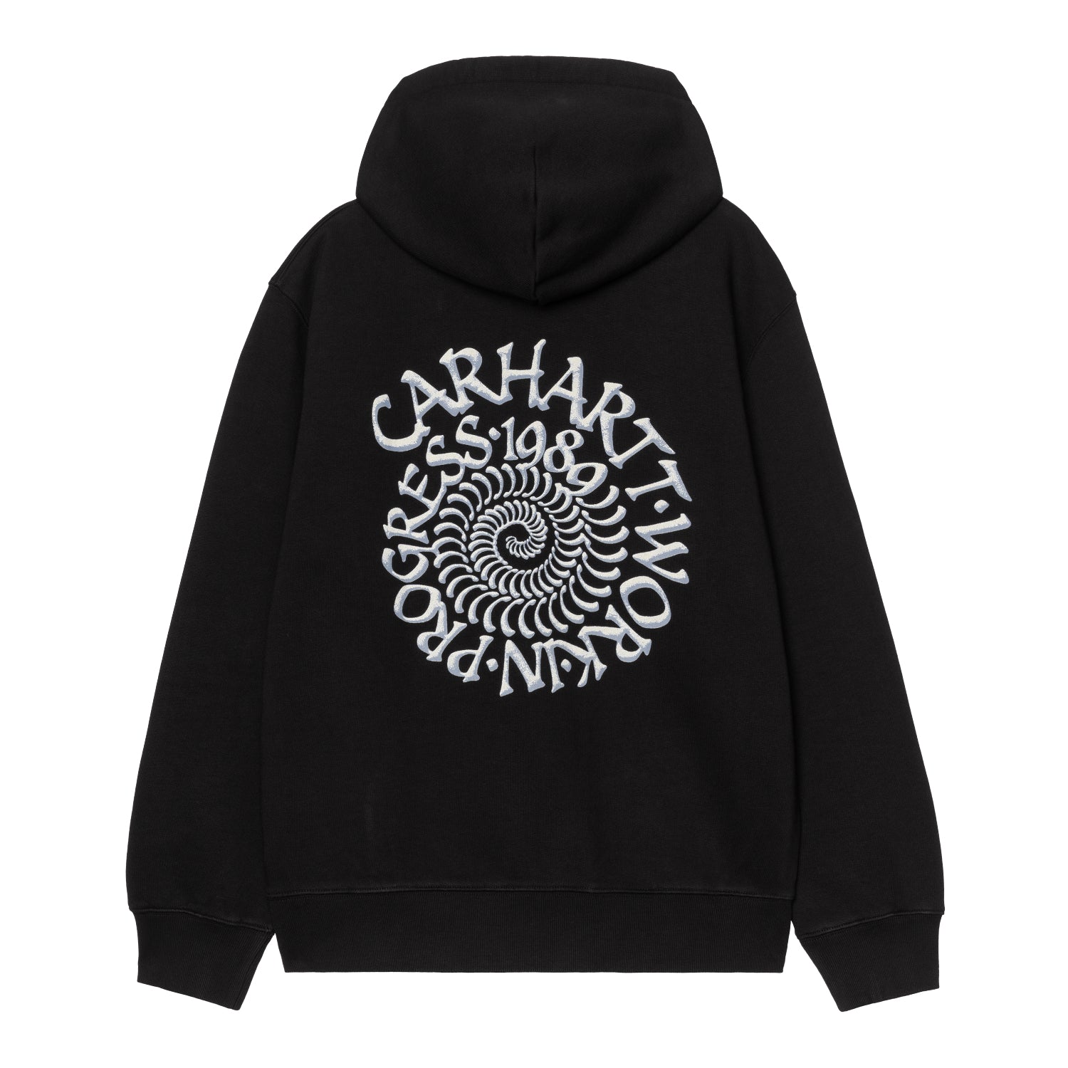 Hooded Spiral Sweat - Black