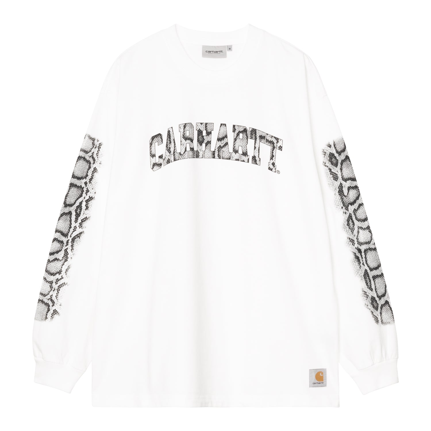 L/S Camo Snake T-Shirt - White (heavy stone wash)