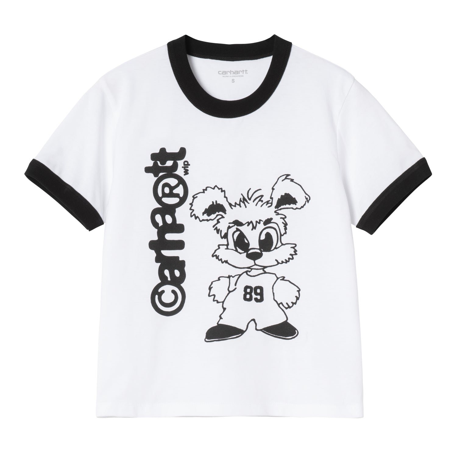 W' S/S Ip Ringer T-Shirt - White / Black