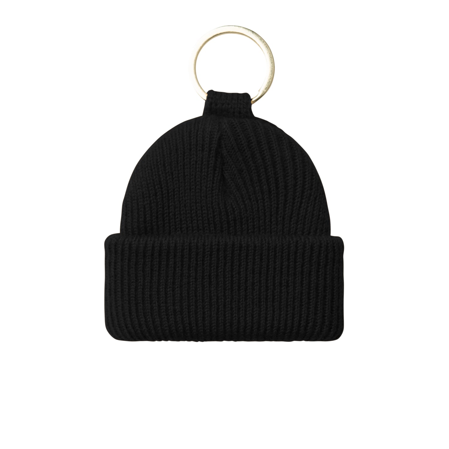 Mini Watch Hat Keychain - Black