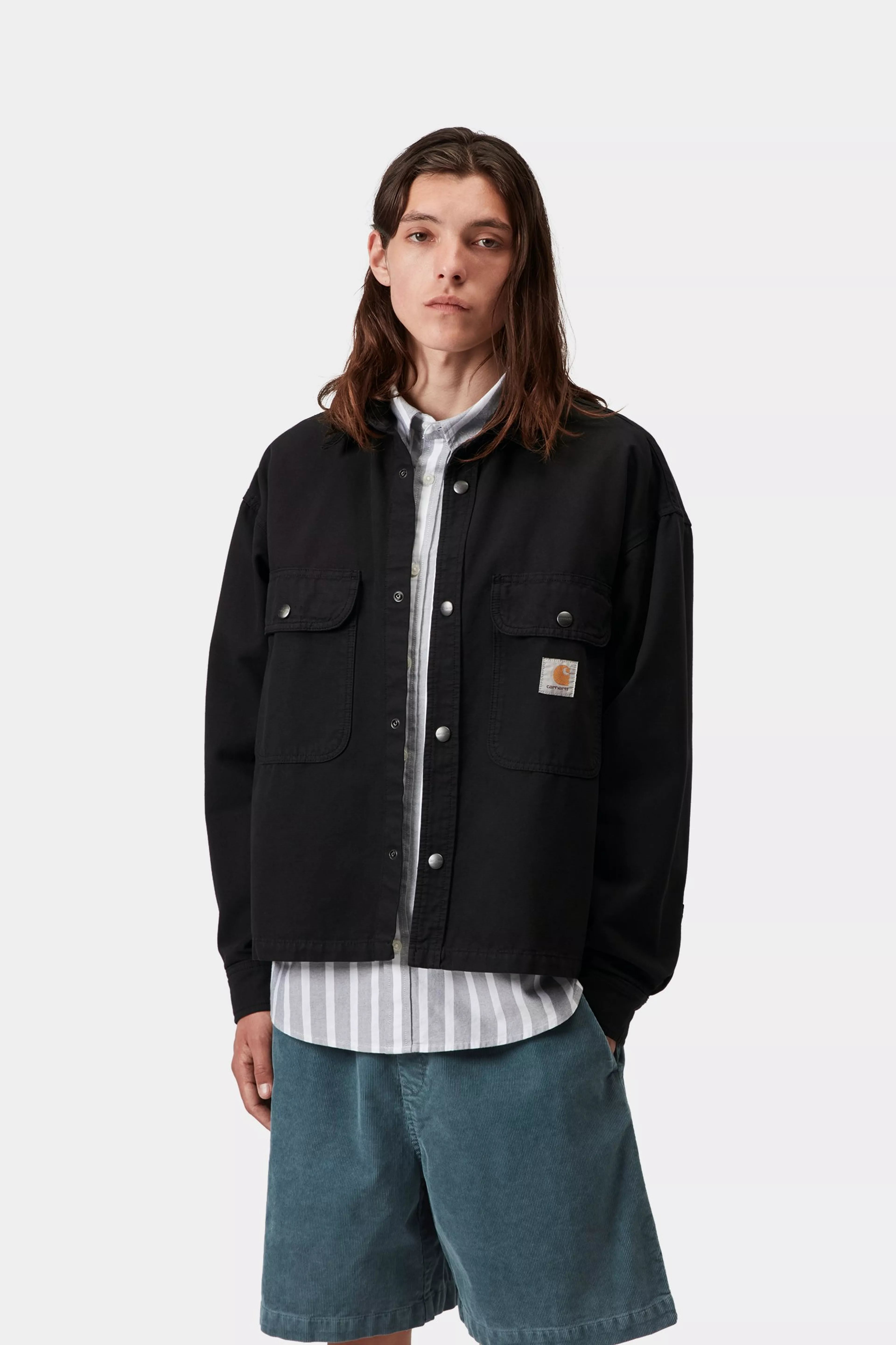 Prescott Shirt Jac - Black / Black (garment dyed)