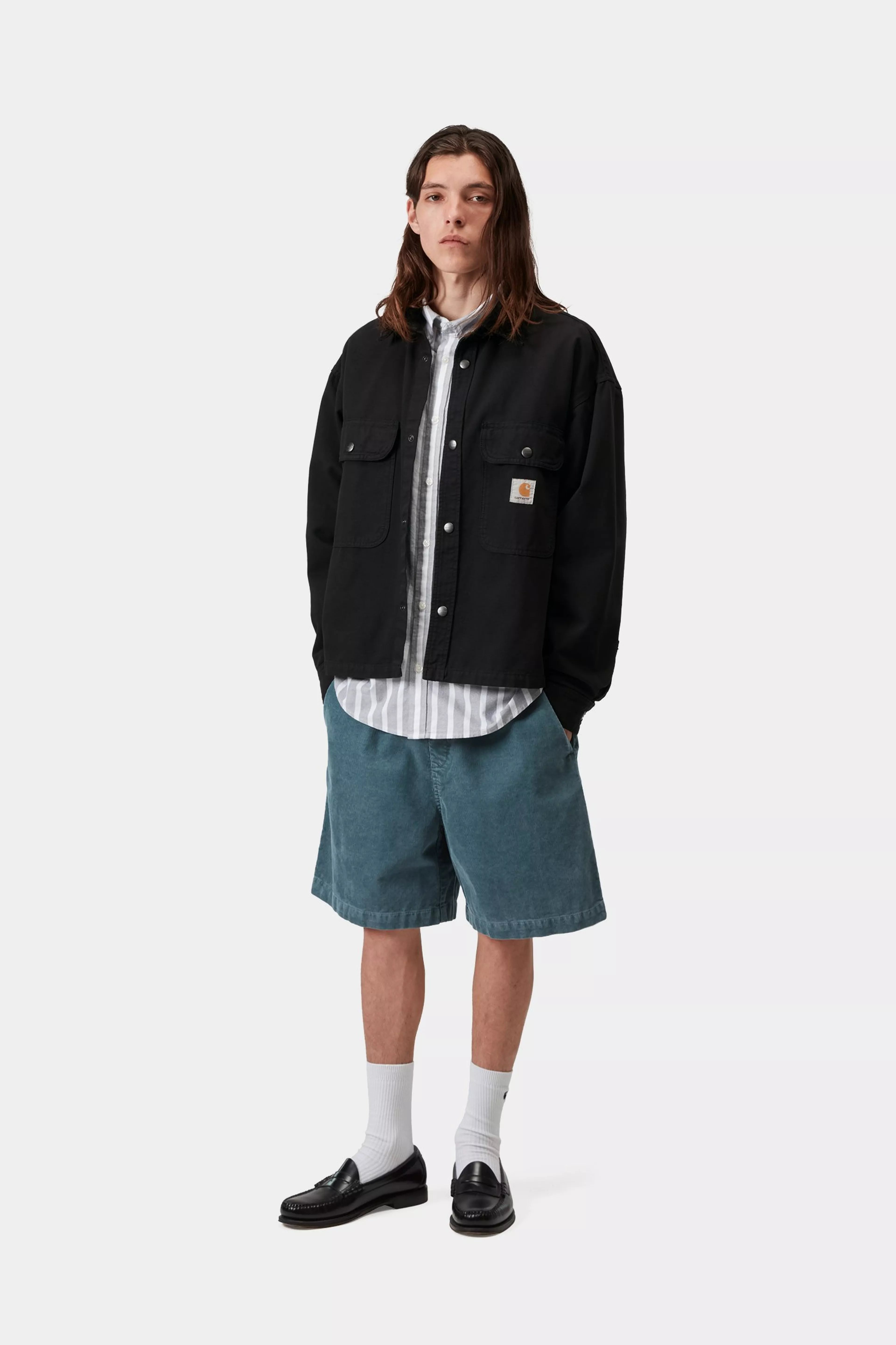 Prescott Shirt Jac - Black / Black (garment dyed)