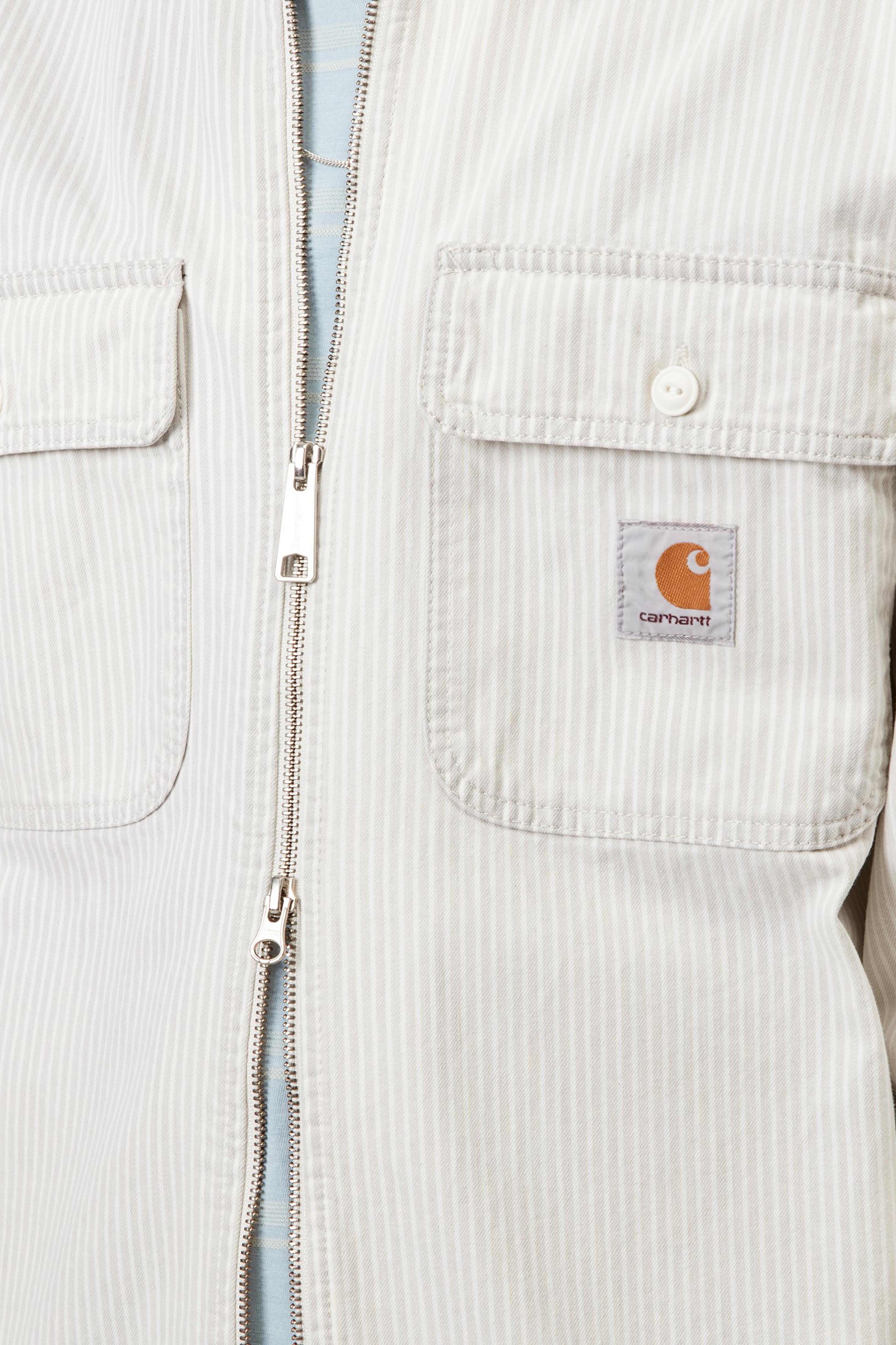 Mercer Shirt Jac - Mercer Stripe, Graphite / Wax, Bleached