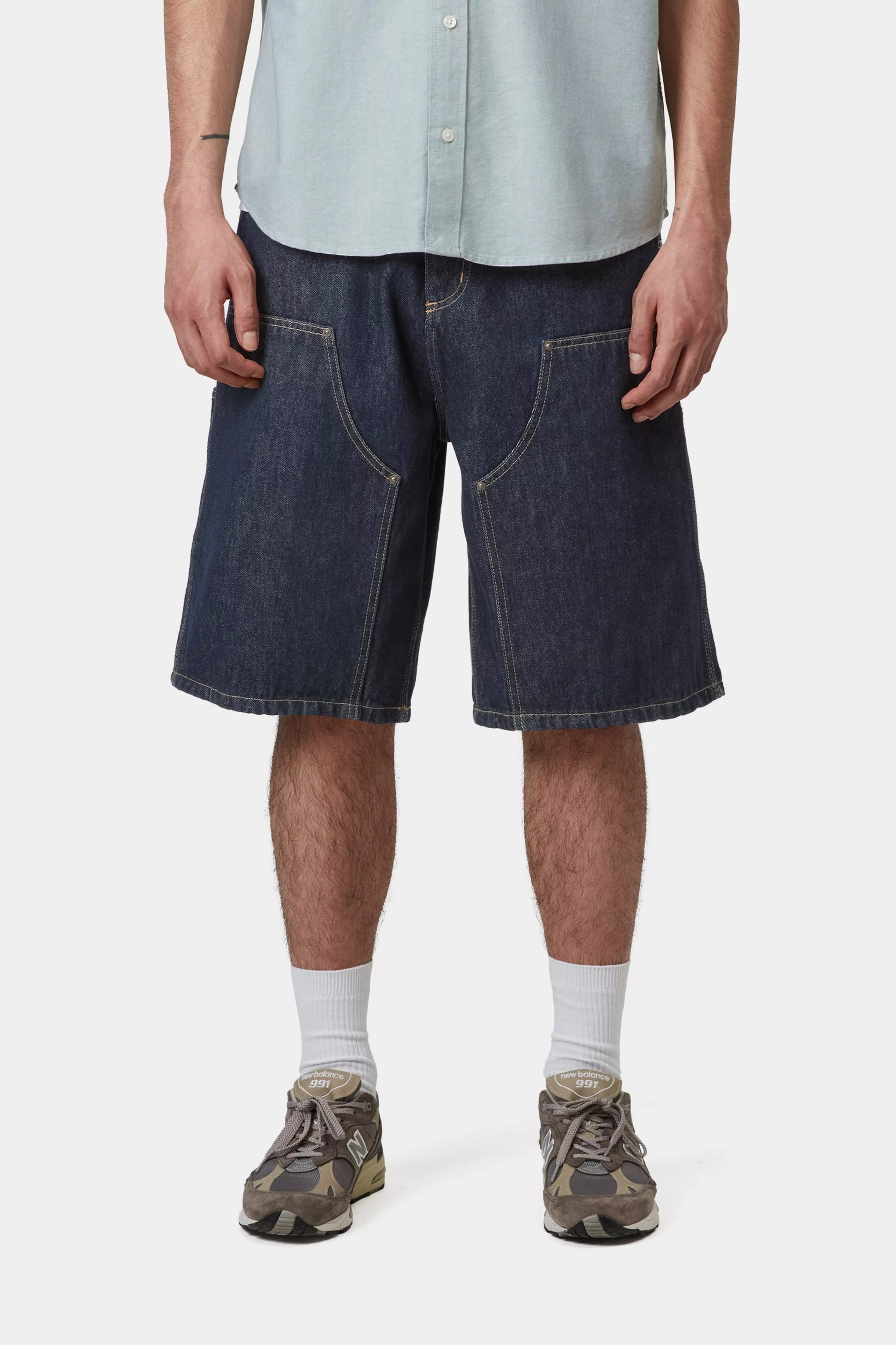 OG Double Knee Short - Blue (rinsed)