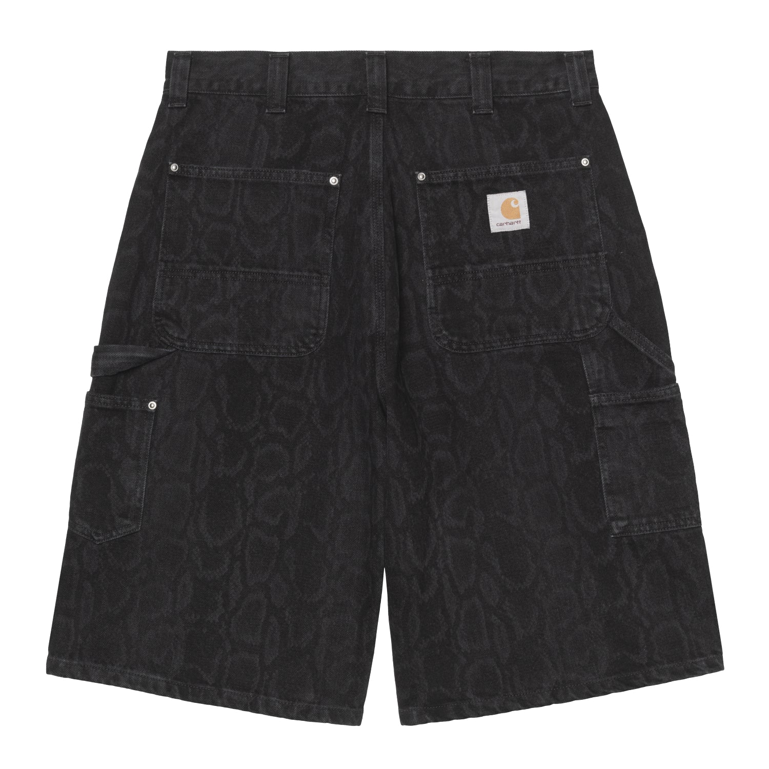 OG Double Knee Short - Snake Camo, Black (heavy stone wash)