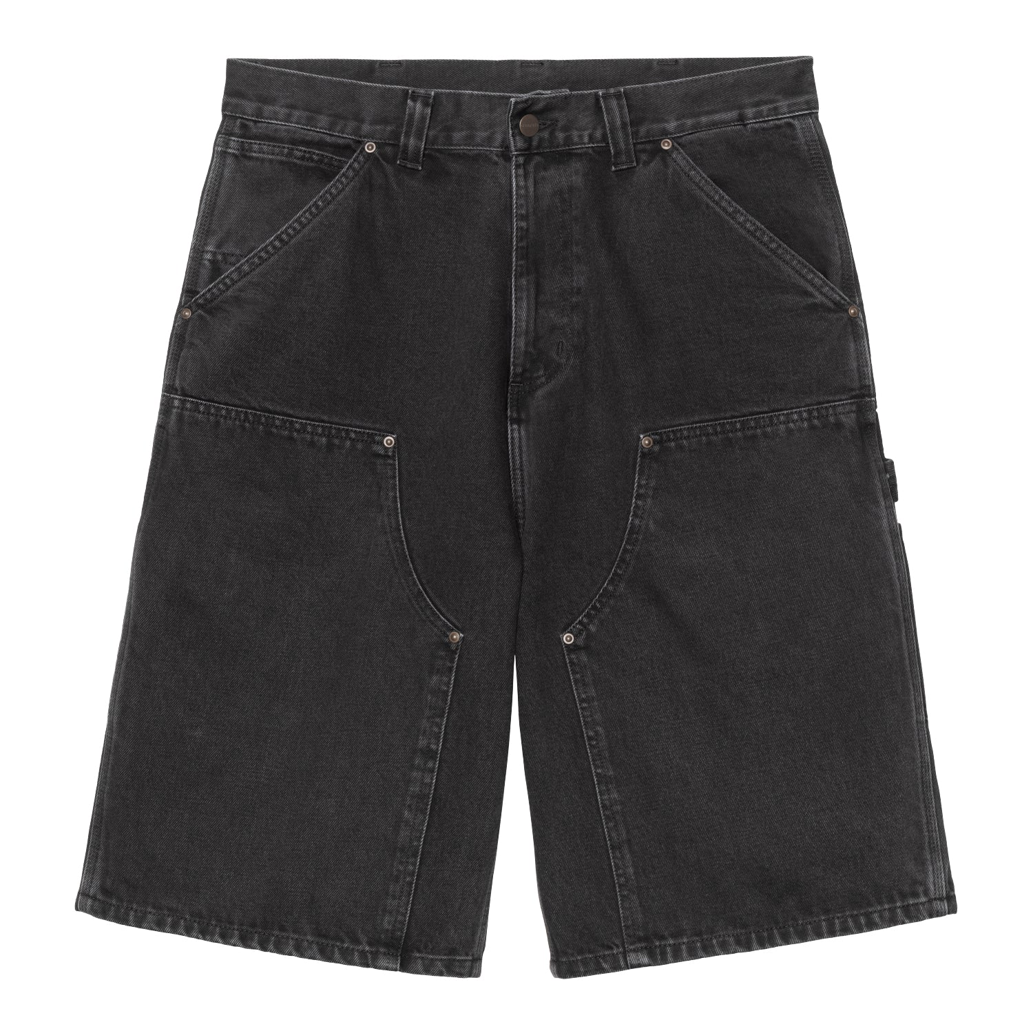 OG Double Knee Short - Black (stone washed)