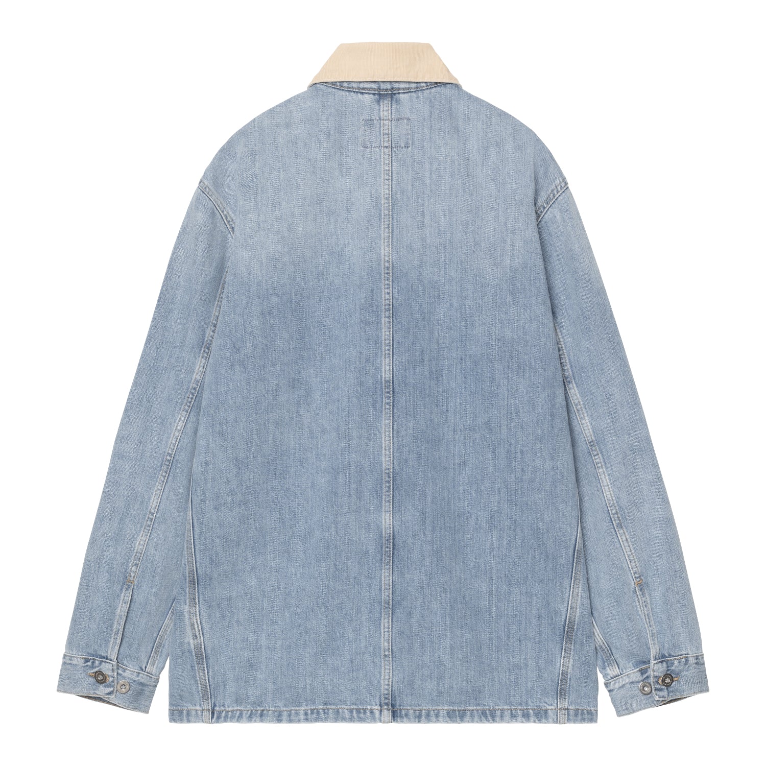 Warren Chore Coat - Blue / Dusty H Brown, Burst washed