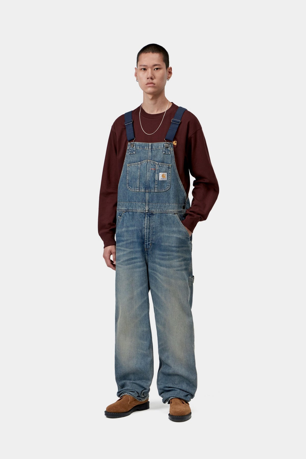 Bib Overall - Blue worn used wash