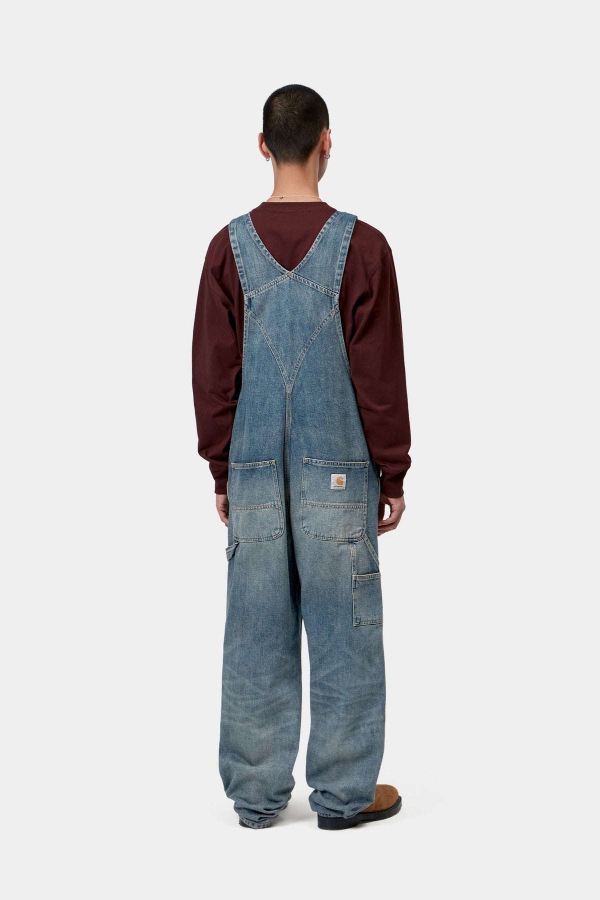 Bib Overall - Blue worn used wash